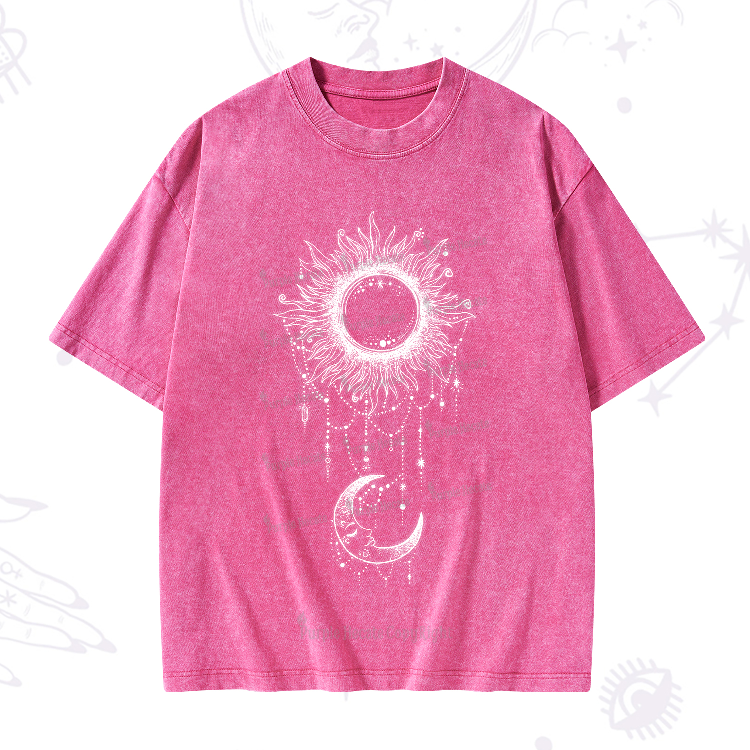 Purplehecate Radiance Of Sun And Moon Washed T-Shirt
