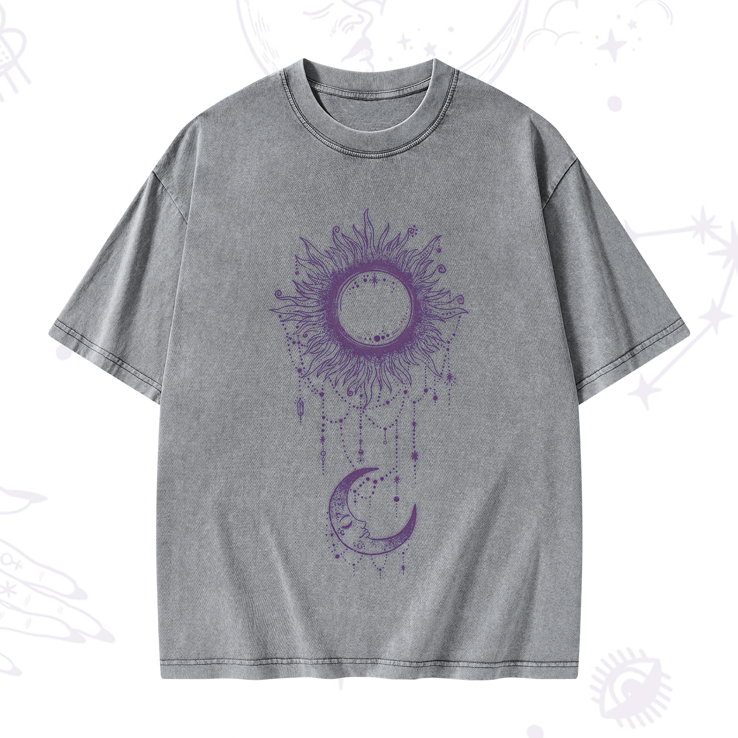 Purplehecate Radiance Of Sun And Moon Washed T-Shirt