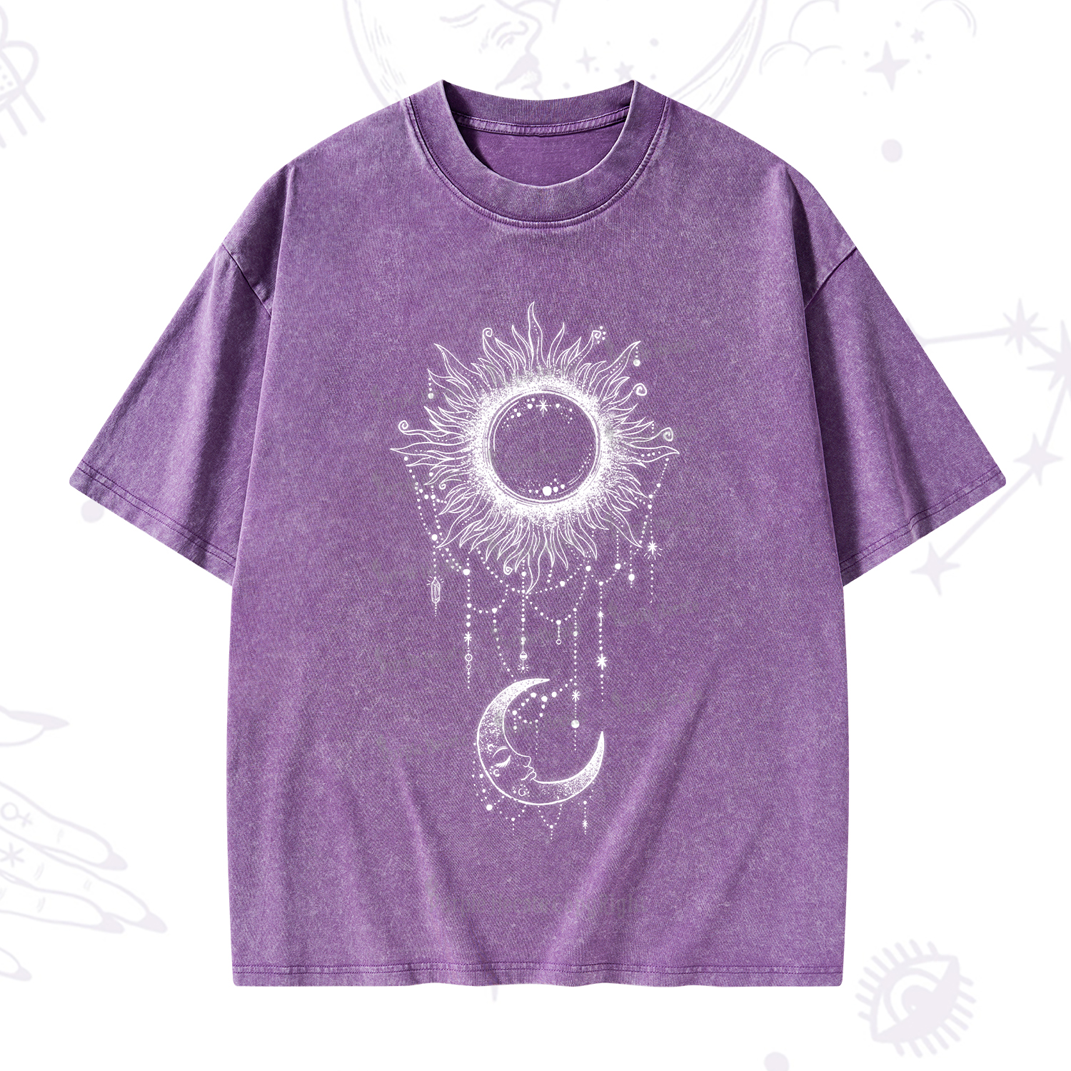 Purplehecate Radiance Of Sun And Moon Washed T-Shirt