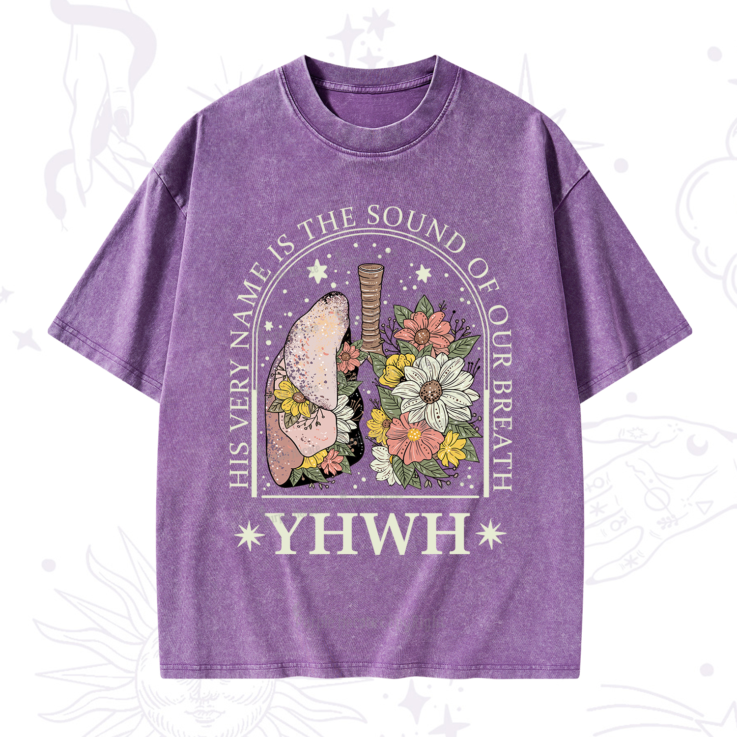 Purplehecate His Very Name Is The Sound Of Our Breath Washed T-Shirt