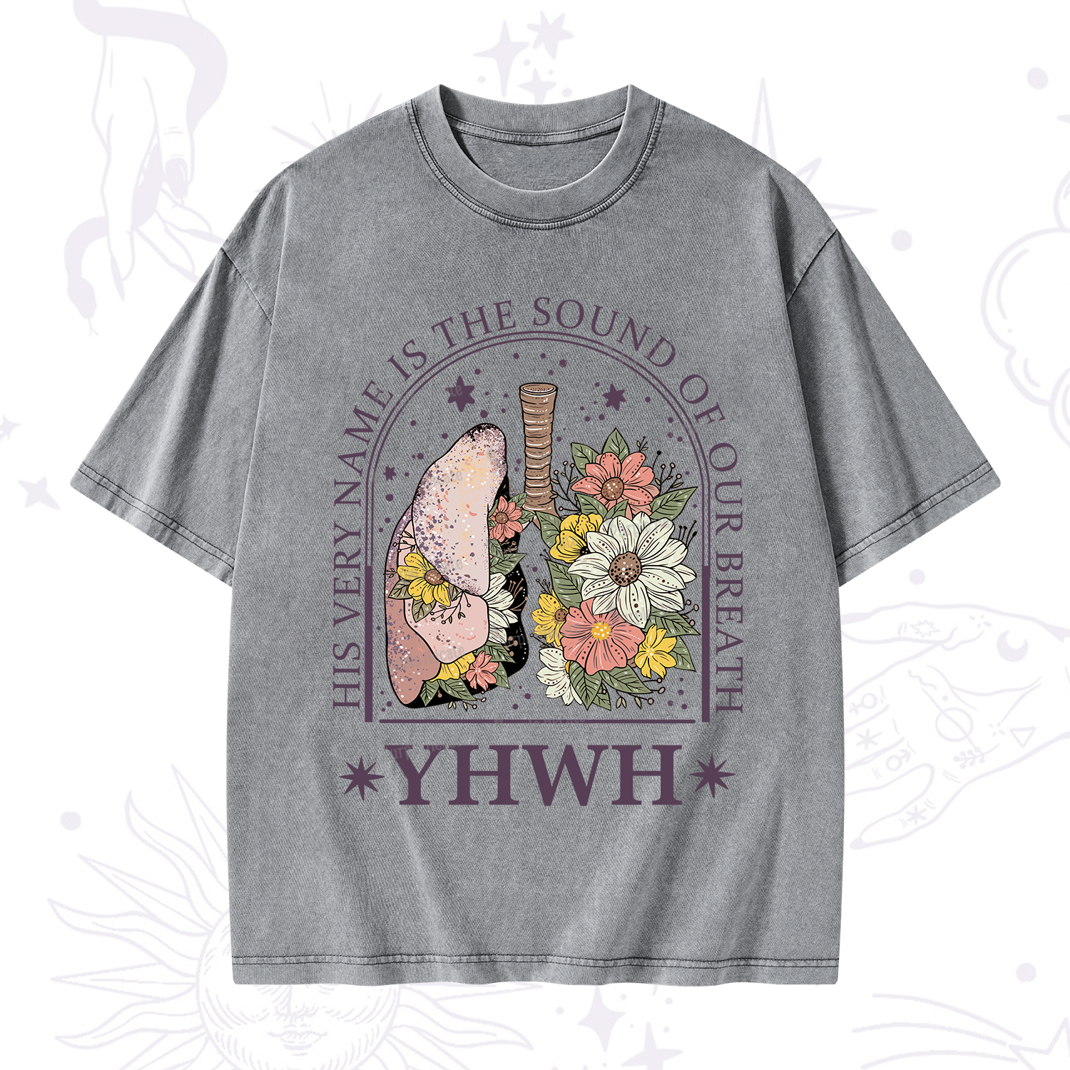 Purplehecate His Very Name Is The Sound Of Our Breath Washed T-Shirt