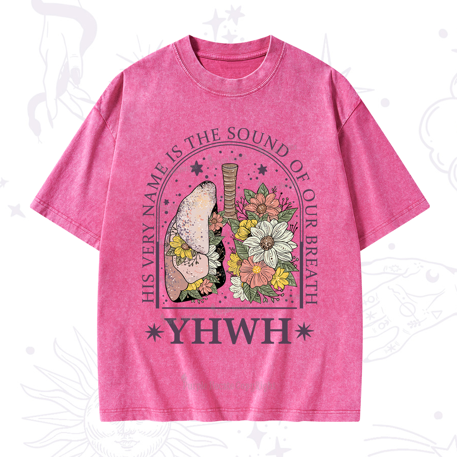 Purplehecate His Very Name Is The Sound Of Our Breath Washed T-Shirt