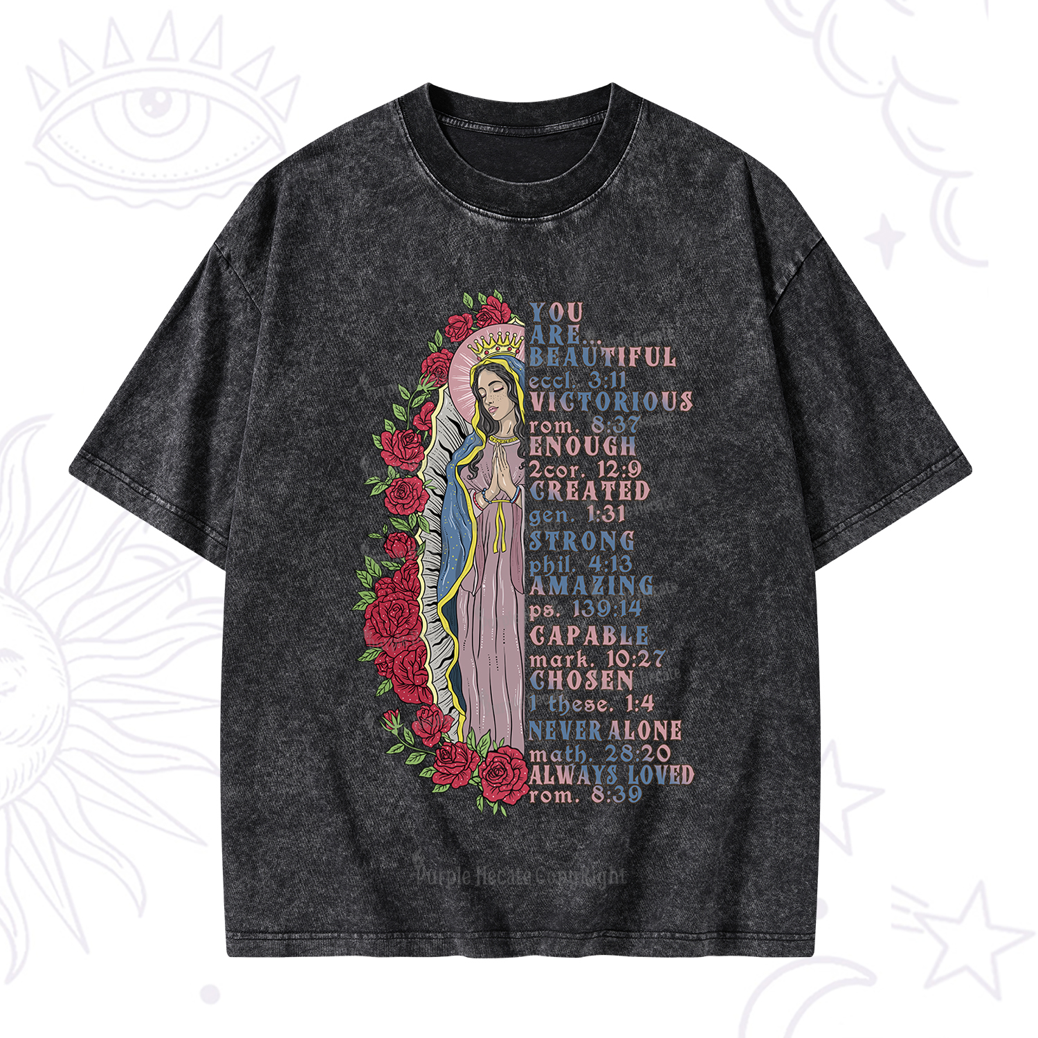 Purplehecate Biblical Blessings Washed T-Shirt