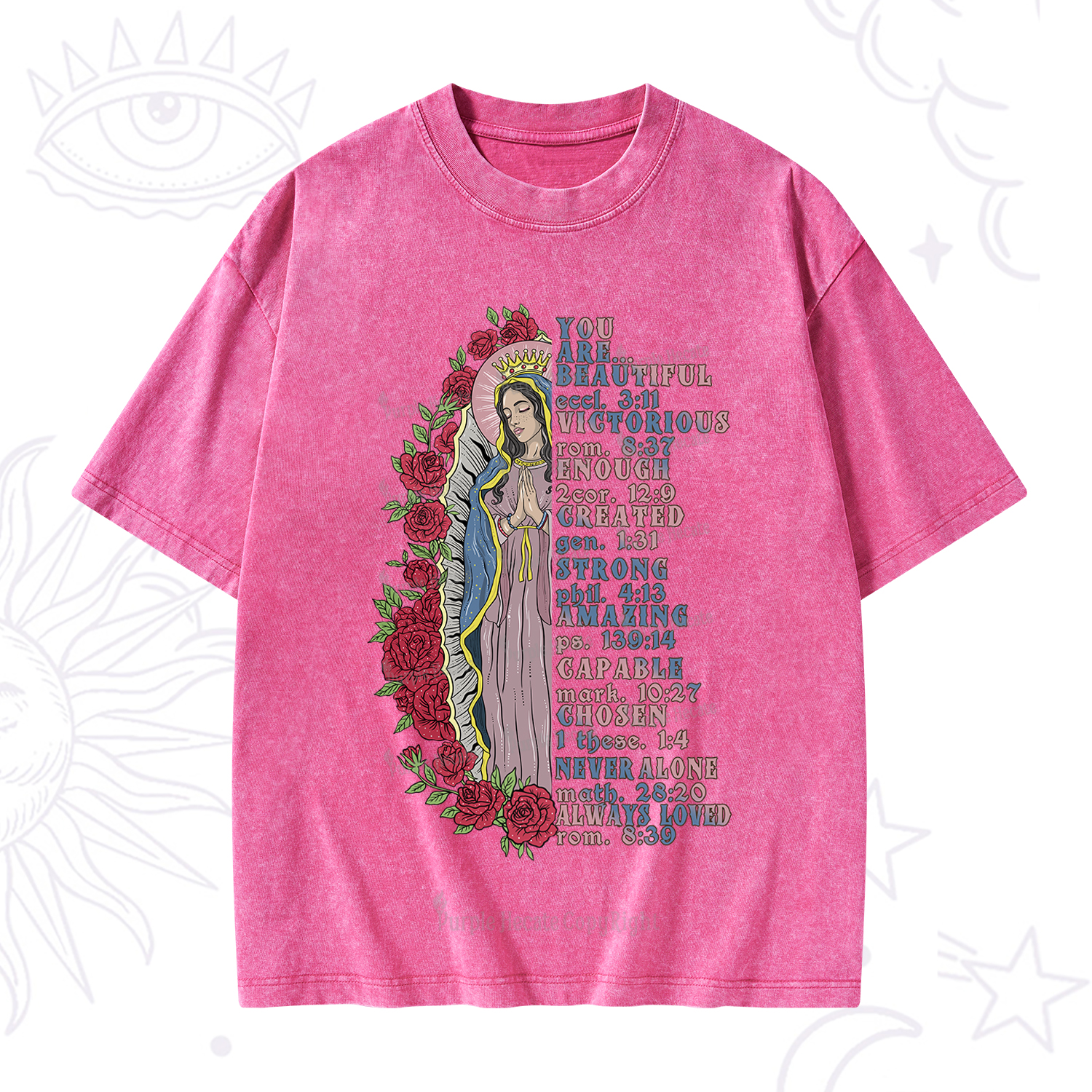 Purplehecate Biblical Blessings Washed T-Shirt