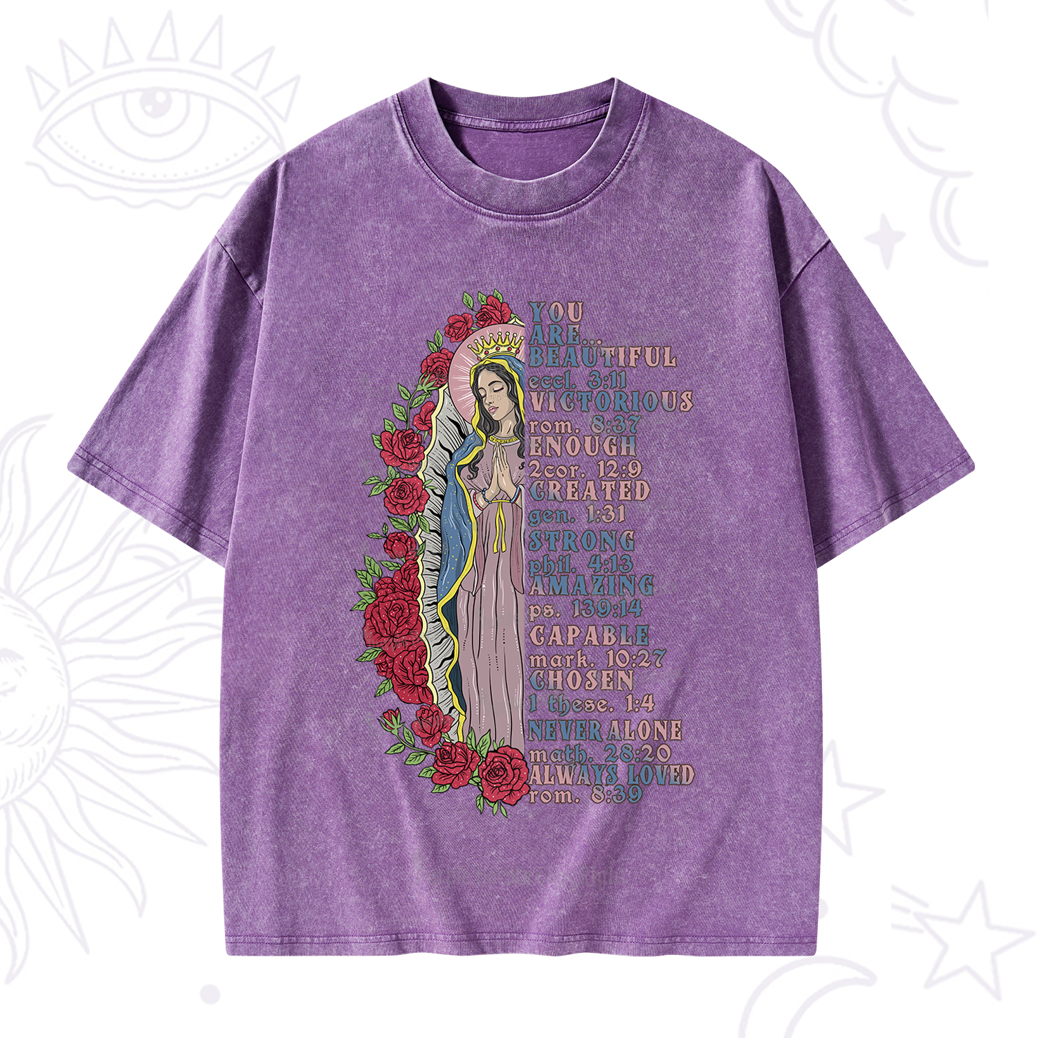 Purplehecate Biblical Blessings Washed T-Shirt