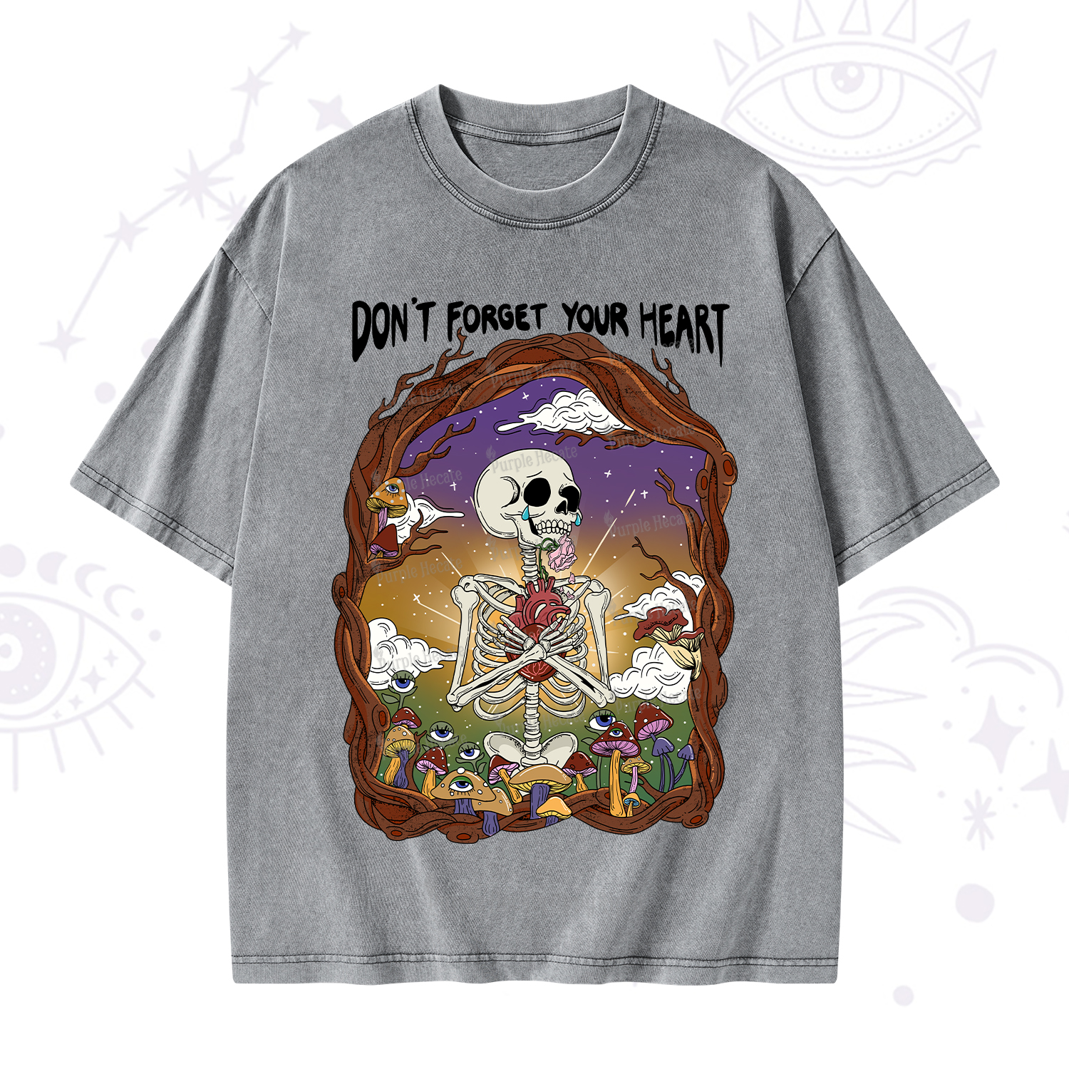 Purplehecate Don't Forget Your Heart Washed T-Shirt