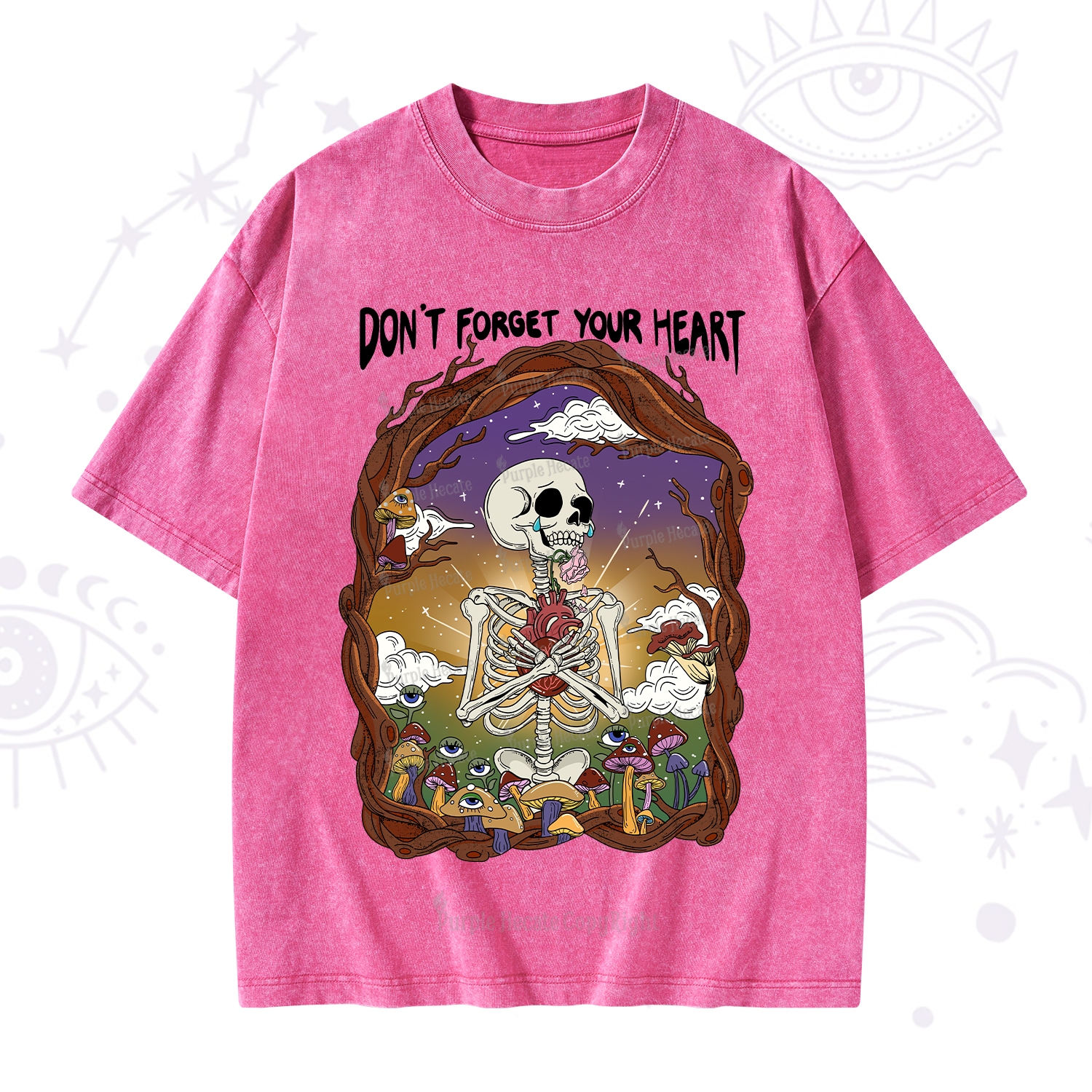 Purplehecate Don't Forget Your Heart Washed T-Shirt