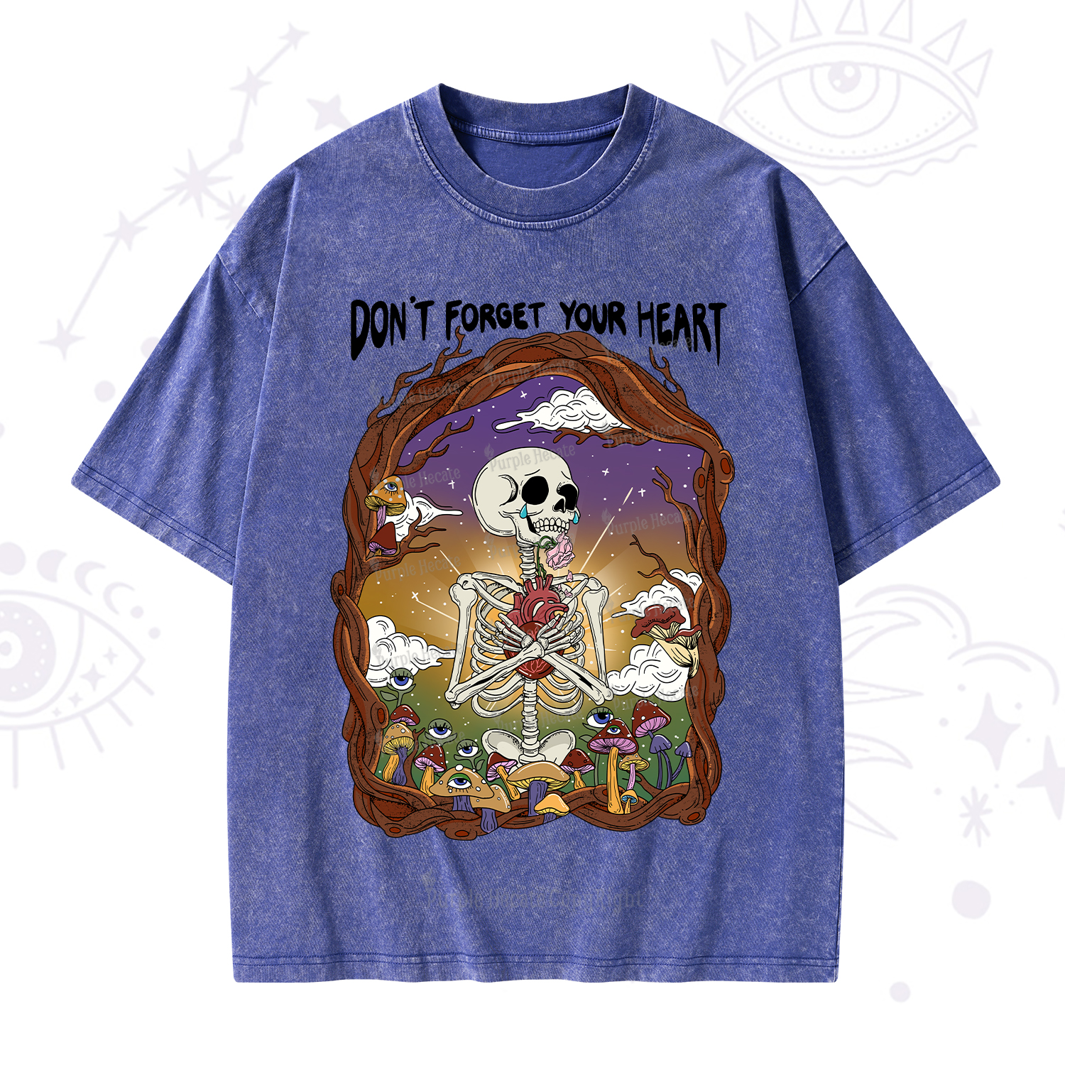 Purplehecate Don't Forget Your Heart Washed T-Shirt