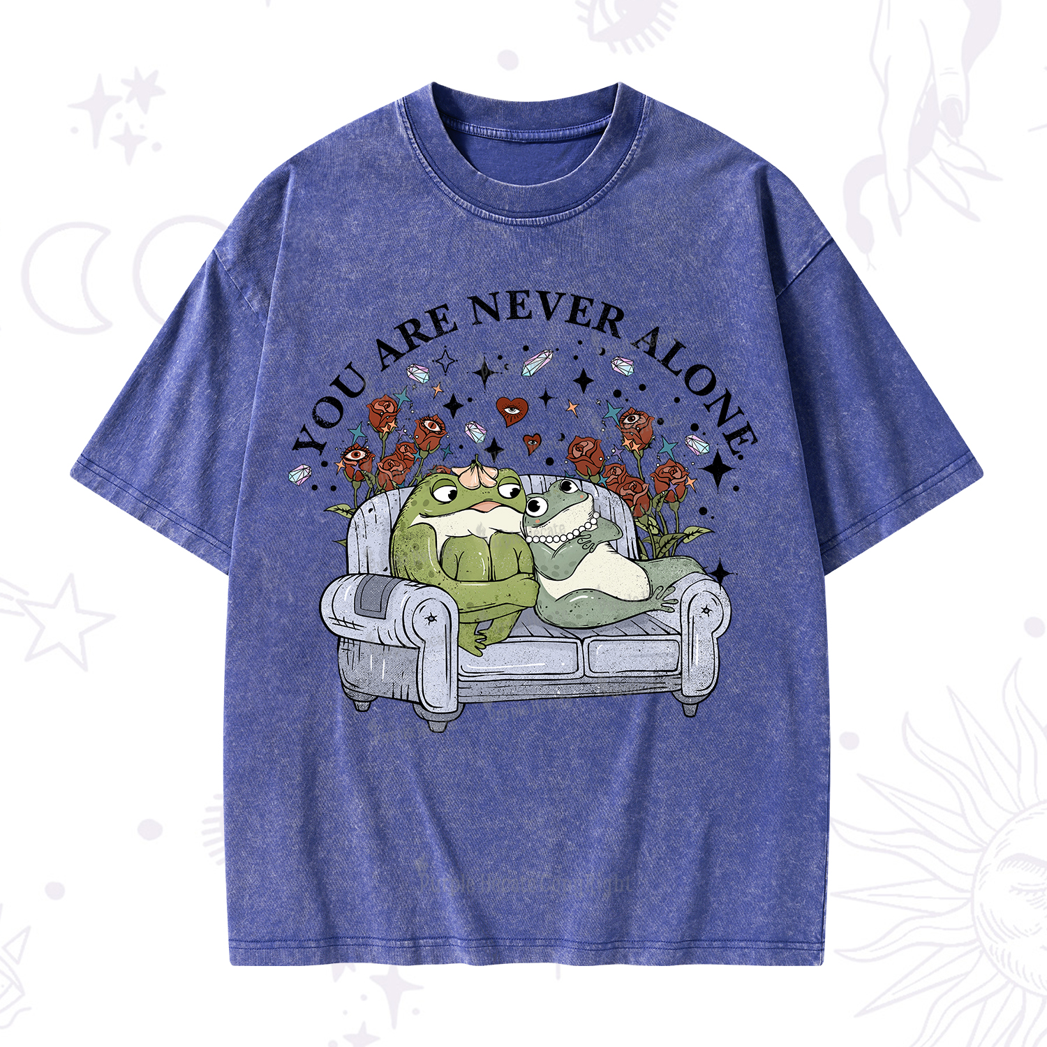 Purplehecate Your Are Never Alone Washed T-Shirt