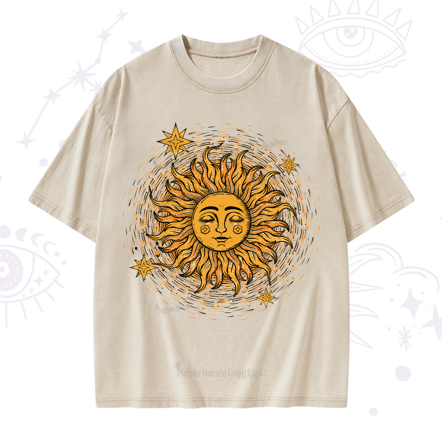 Purplehecate Celestial Sun Washed T-Shirt