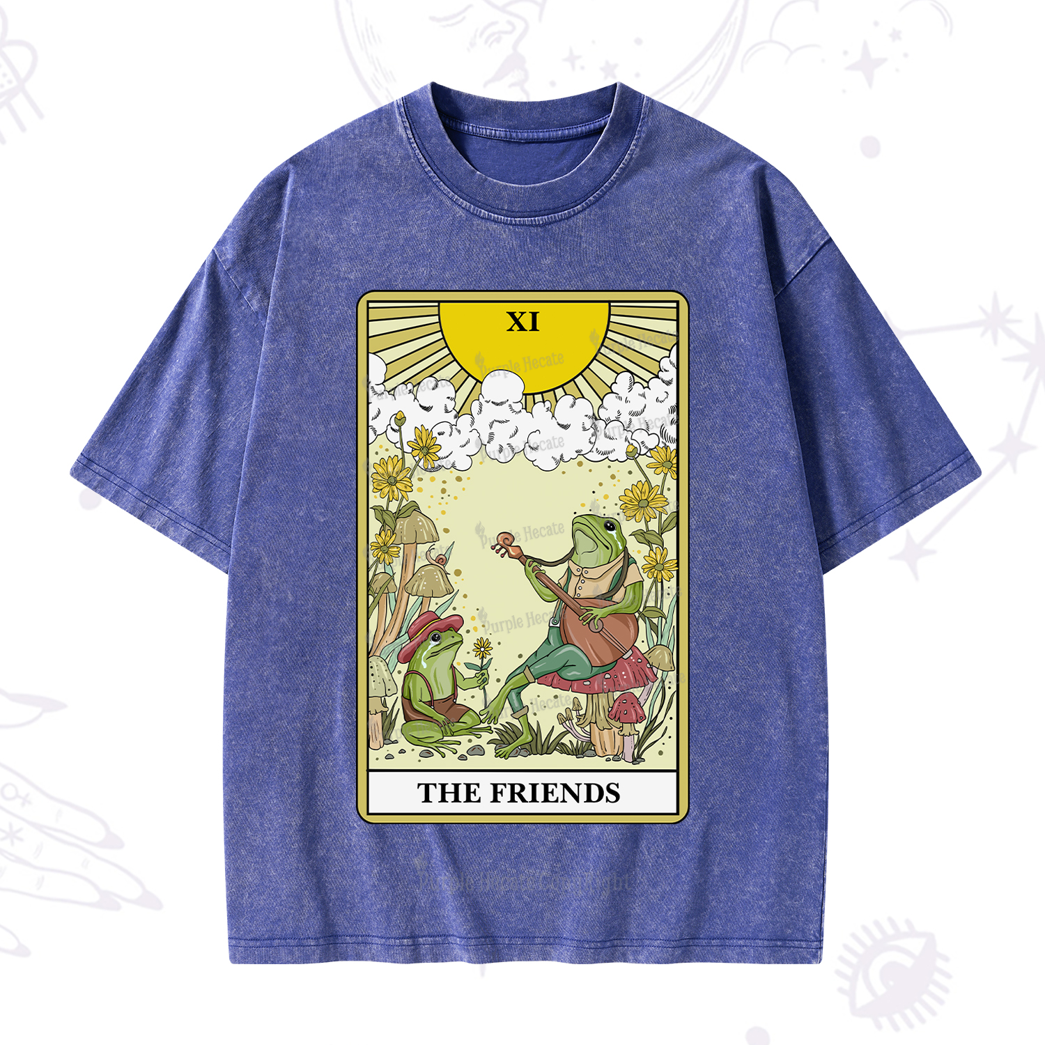 Purplehecate The Friends Tarot Card Washed T-Shirt