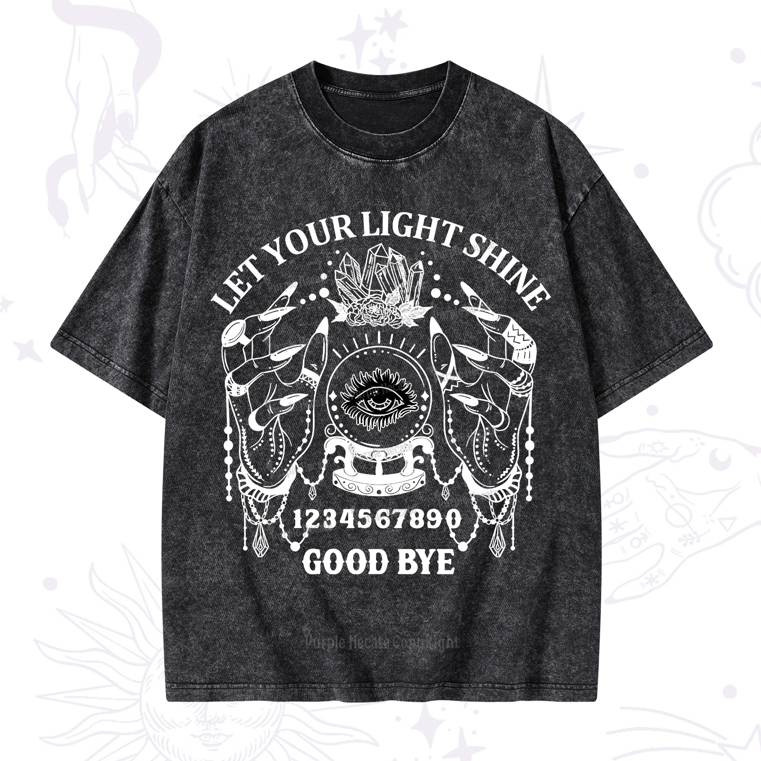 Purplehecate Let Your Light Shine Washed T-Shirt