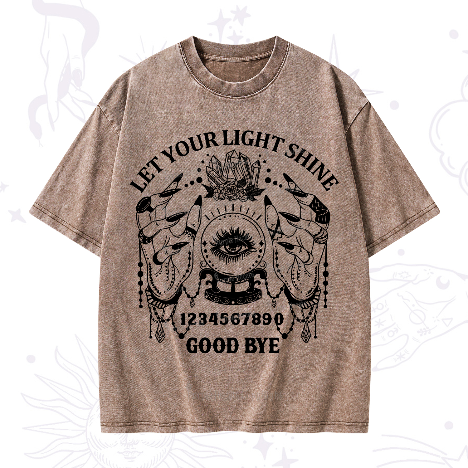 Purplehecate Let Your Light Shine Washed T-Shirt