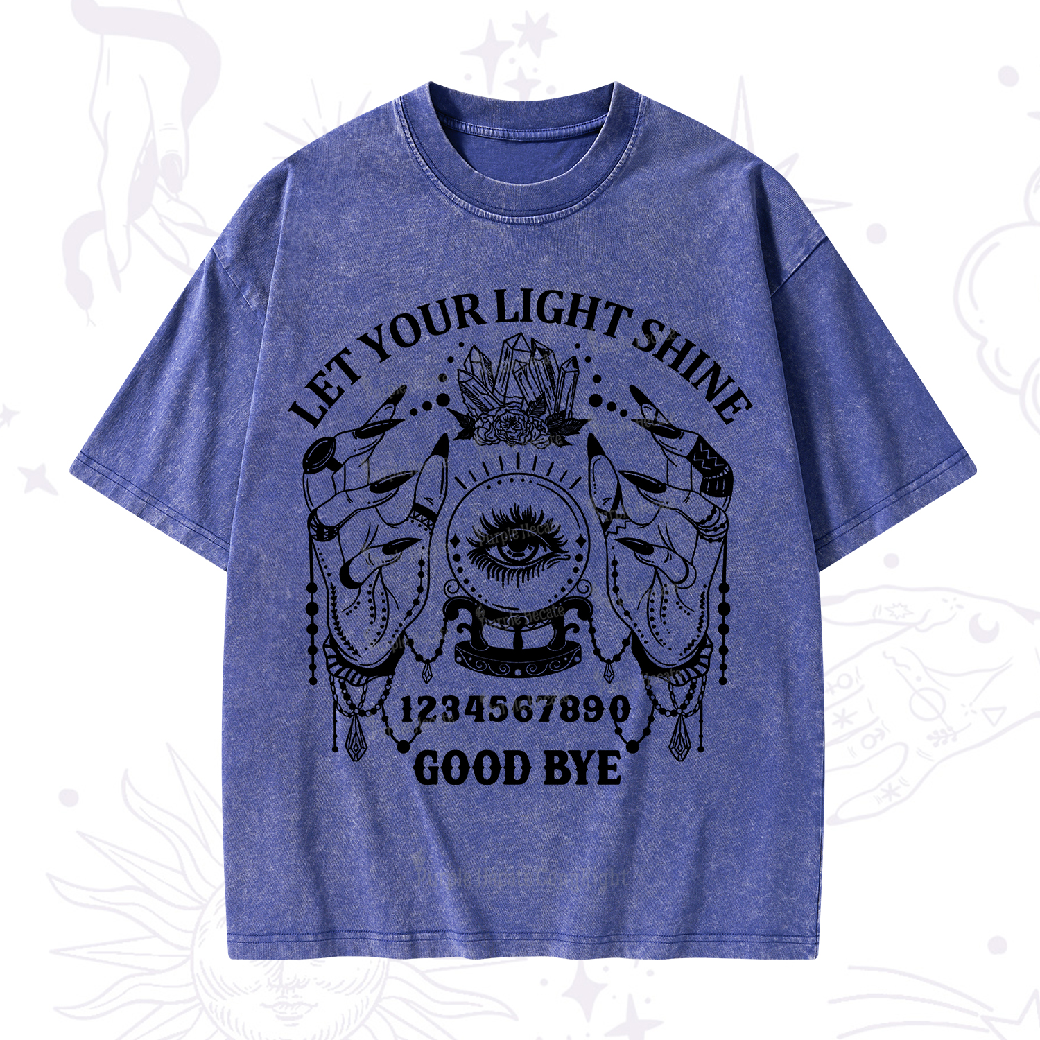 Purplehecate Let Your Light Shine Washed T-Shirt