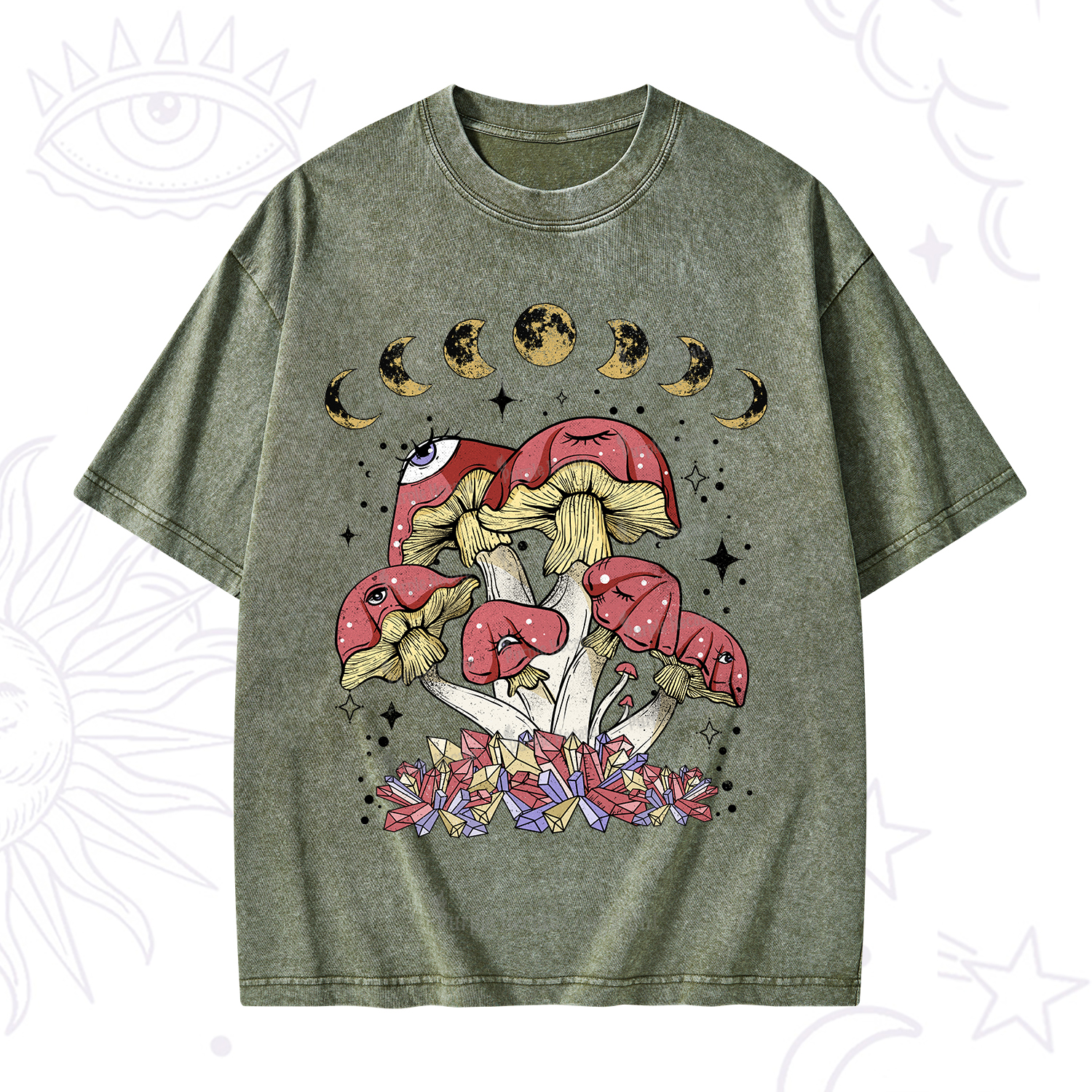 Purplehecate Magic Mushroom Washed T-Shirt