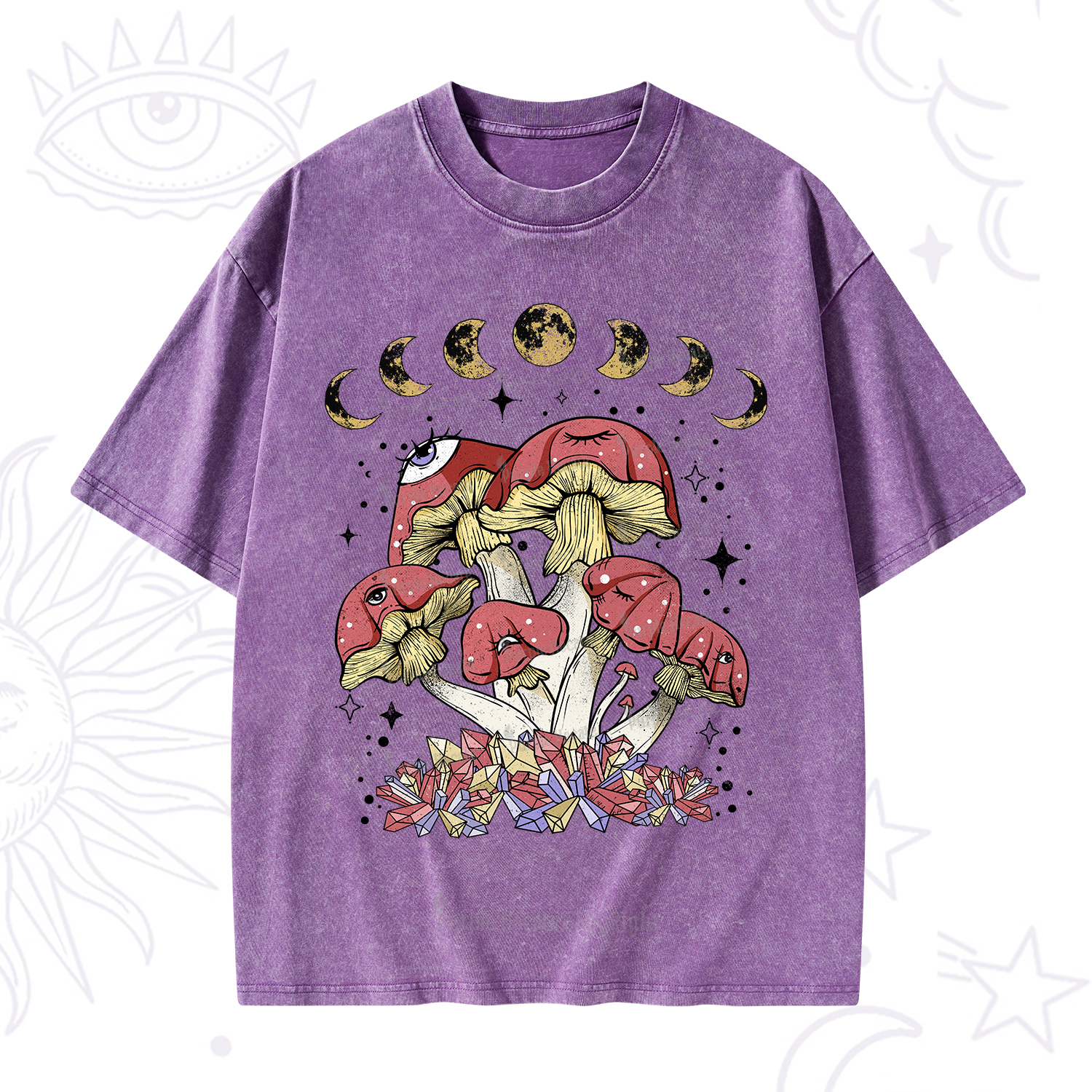 Purplehecate Magic Mushroom Washed T-Shirt