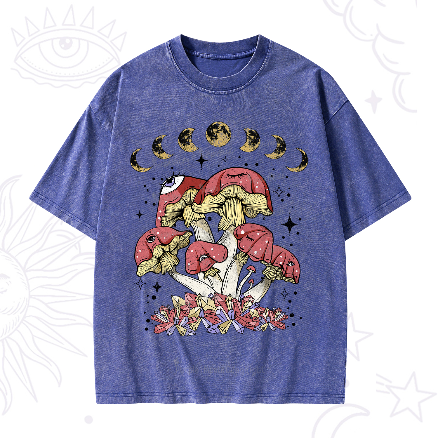 Purplehecate Magic Mushroom Washed T-Shirt