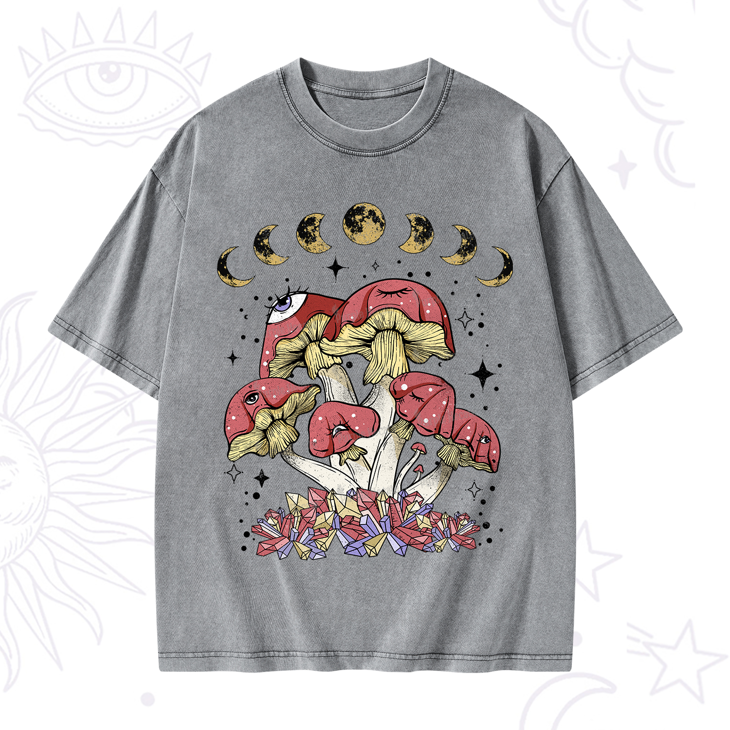 Purplehecate Magic Mushroom Washed T-Shirt