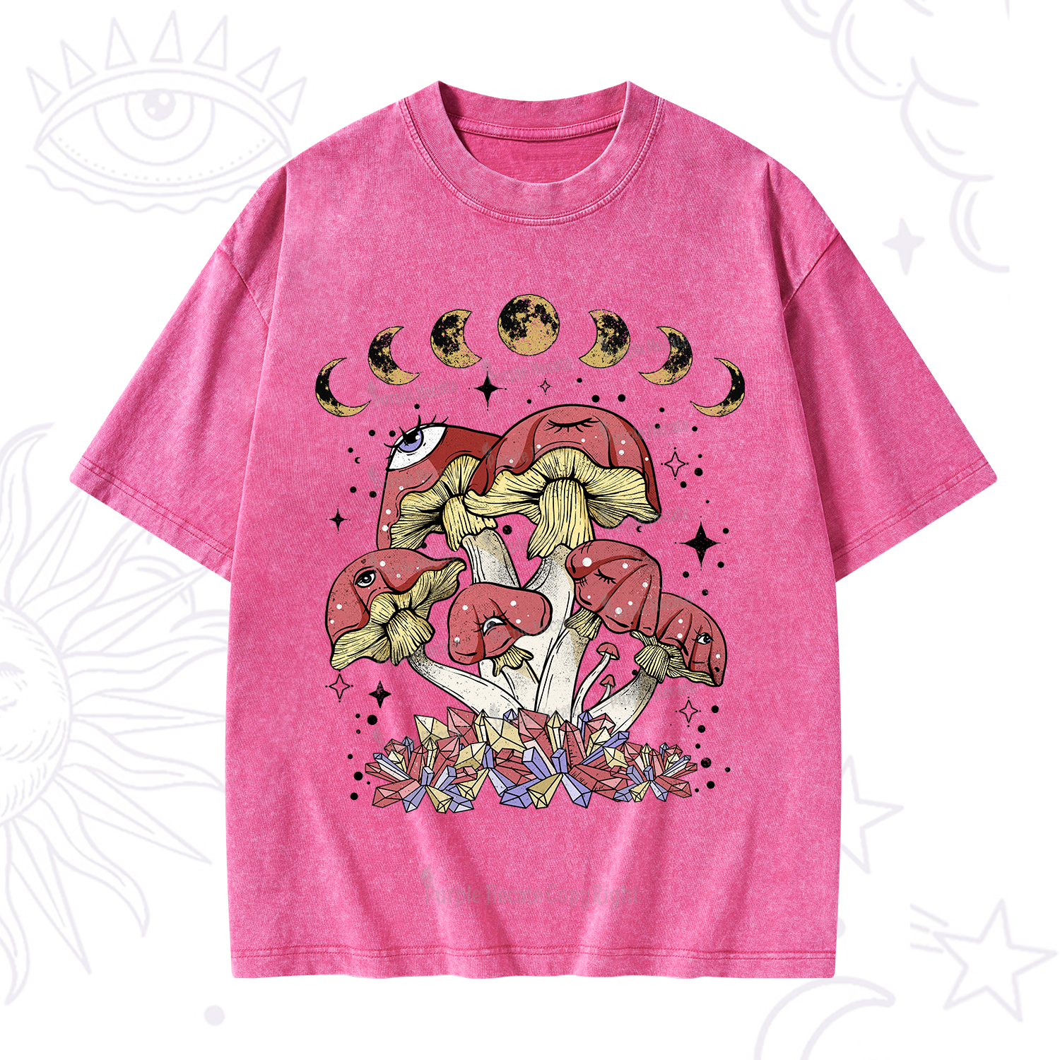 Purplehecate Magic Mushroom Washed T-Shirt