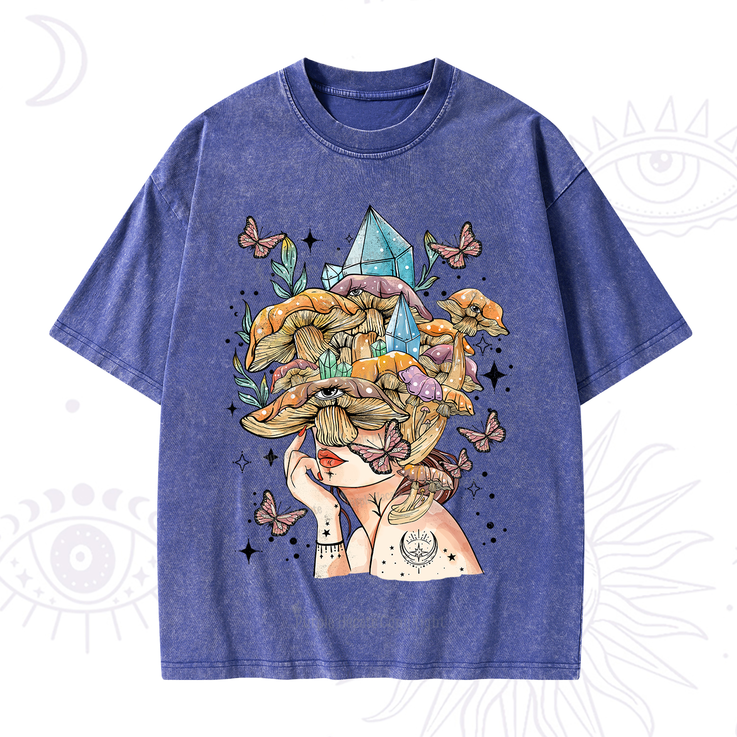Purplehecate Crystal Goddess Washed T-Shirt