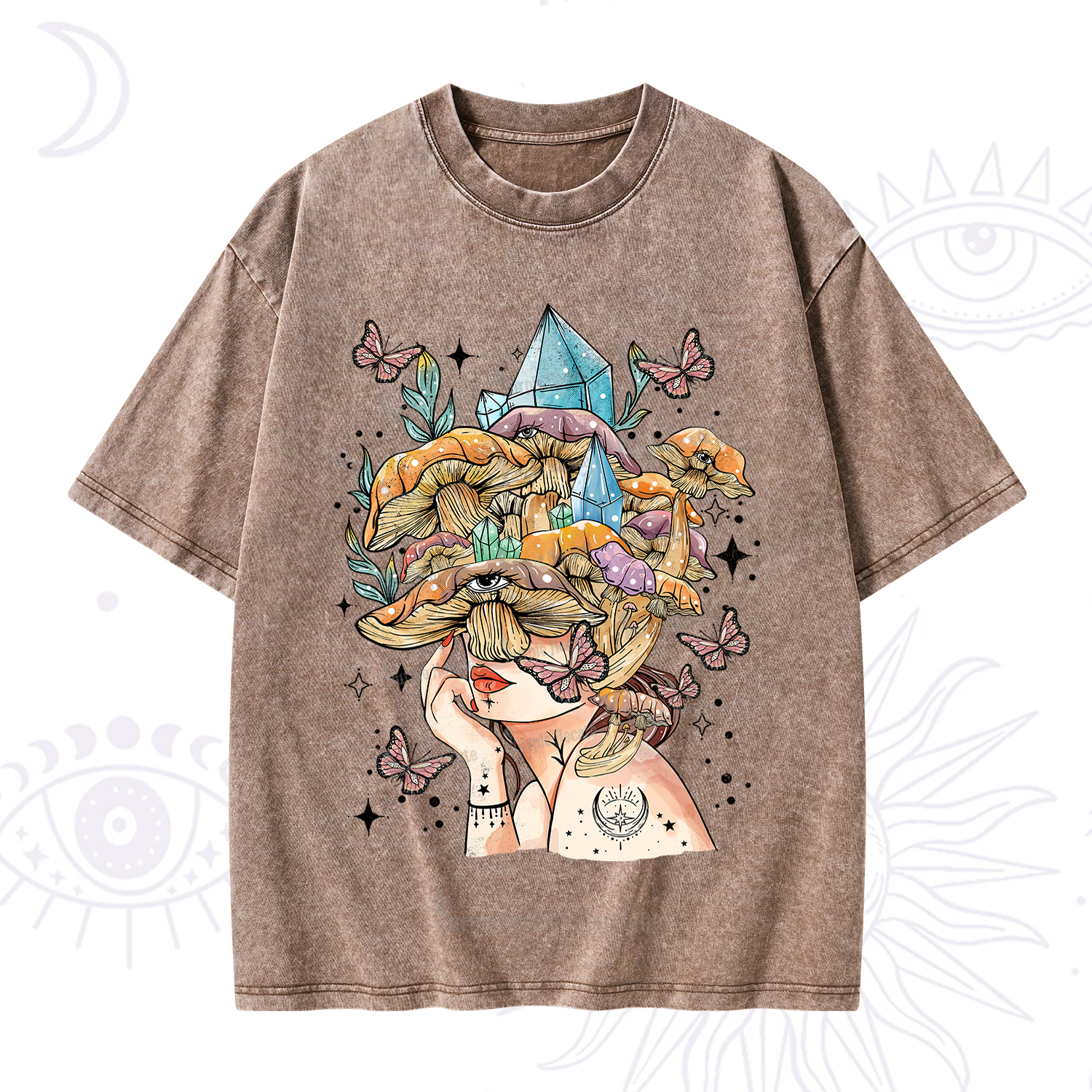 Purplehecate Crystal Goddess Washed T-Shirt