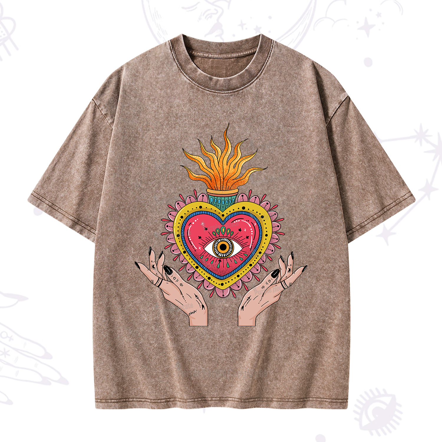 Purplehecate The Fiery Eye Washed T-Shirt