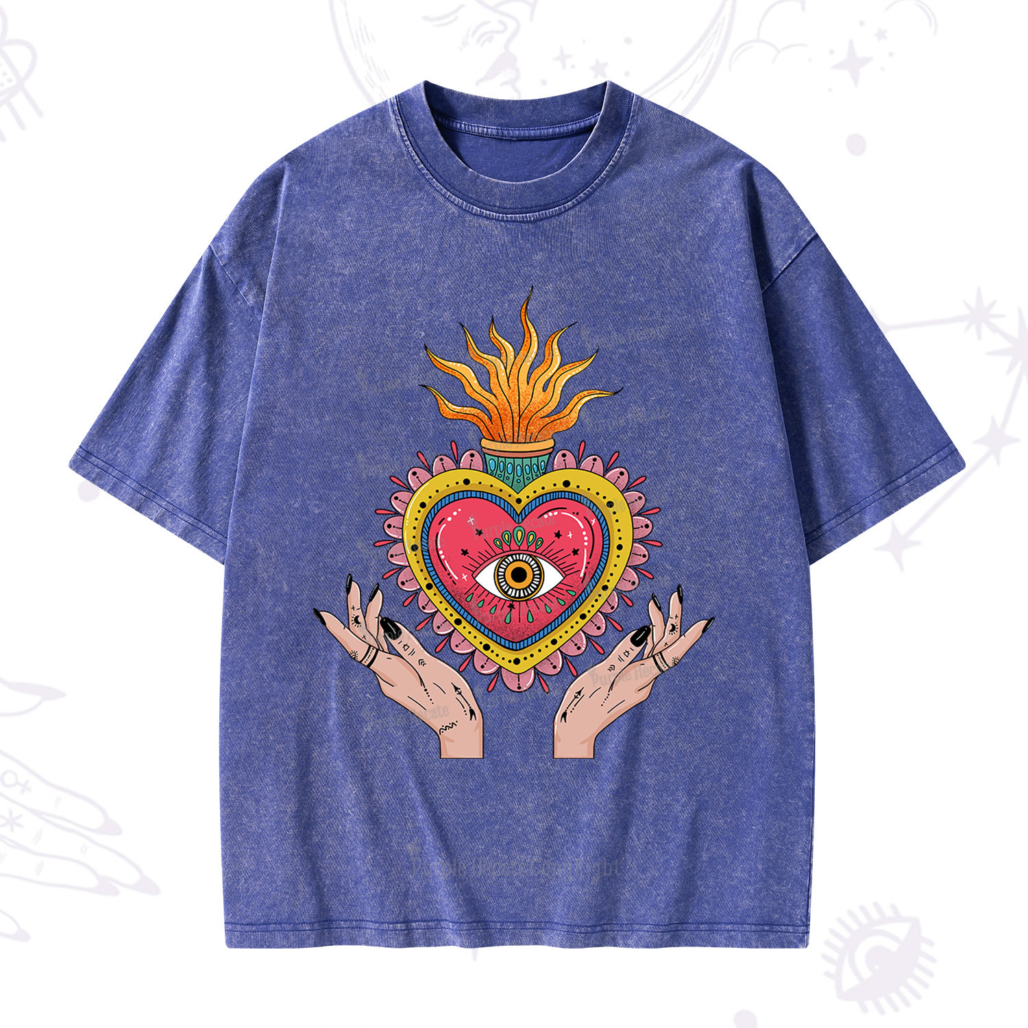 Purplehecate The Fiery Eye Washed T-Shirt