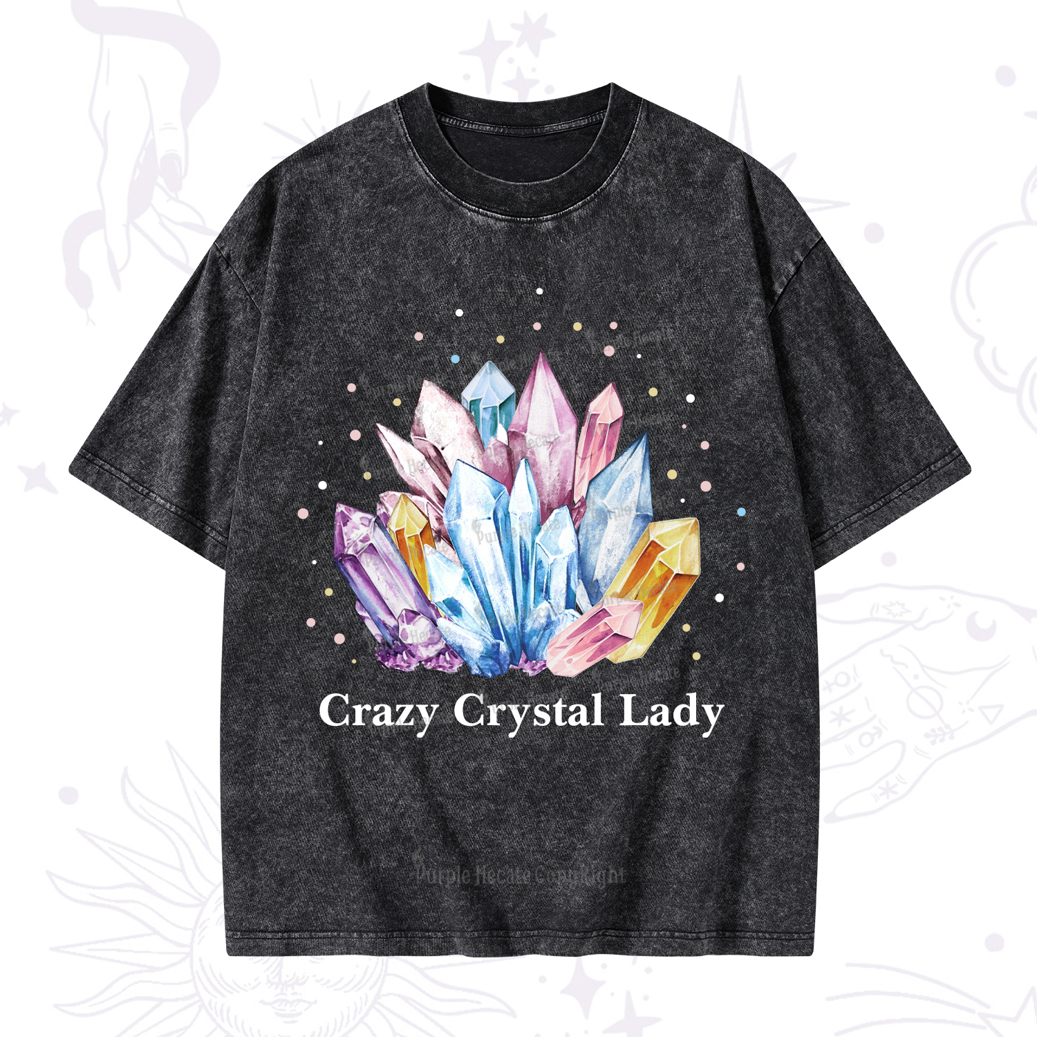 Purplehecate Crazy Crystal Washed T-Shirt