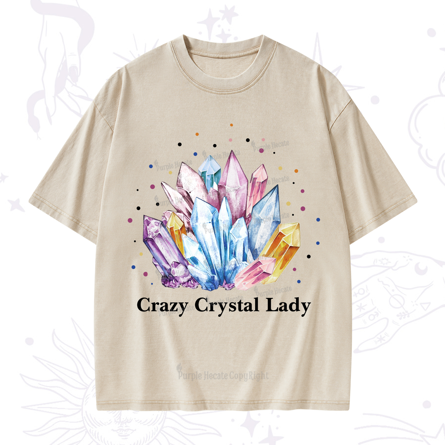 Purplehecate Crazy Crystal Washed T-Shirt