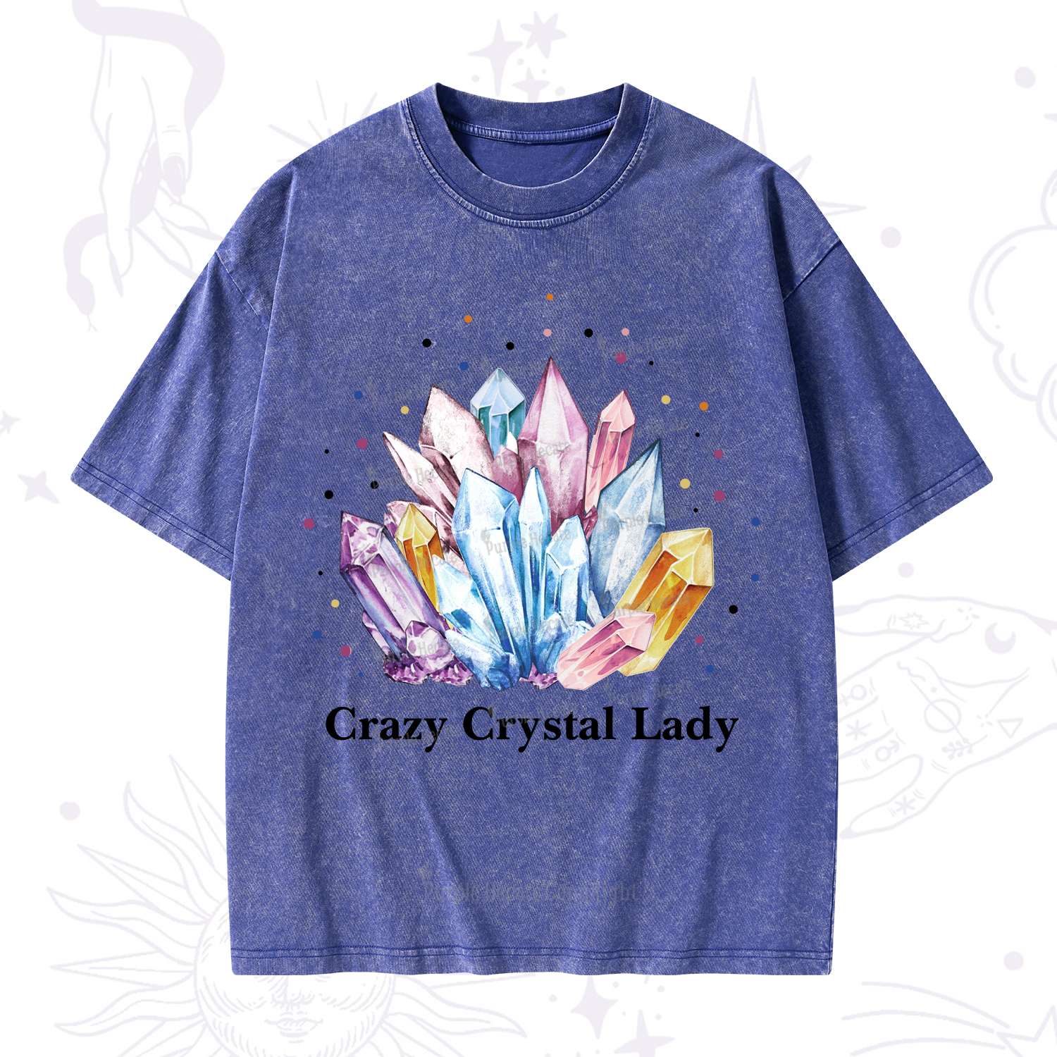 Purplehecate Crazy Crystal Washed T-Shirt