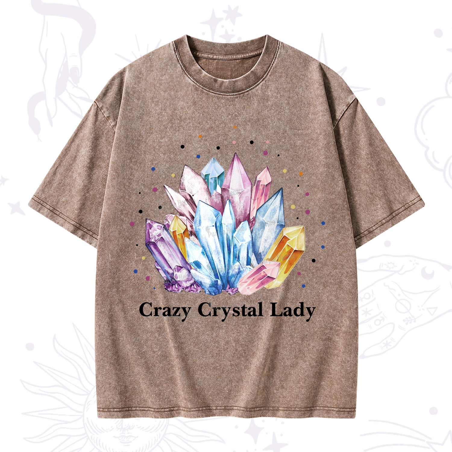 Purplehecate Crazy Crystal Washed T-Shirt