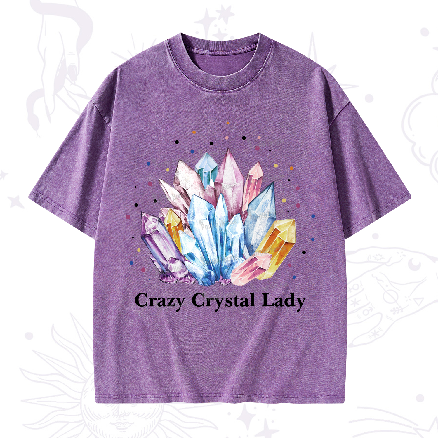 Purplehecate Crazy Crystal Washed T-Shirt