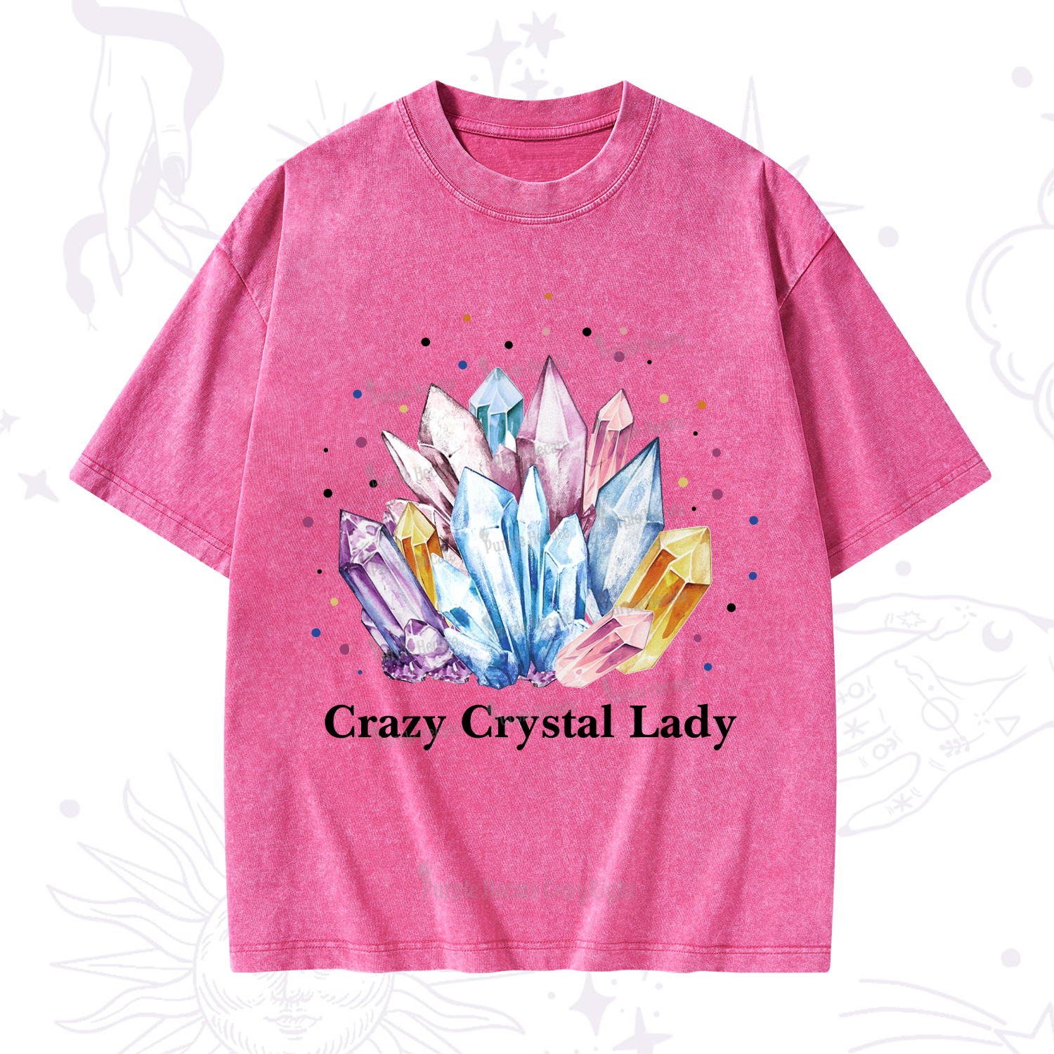 Purplehecate Crazy Crystal Washed T-Shirt