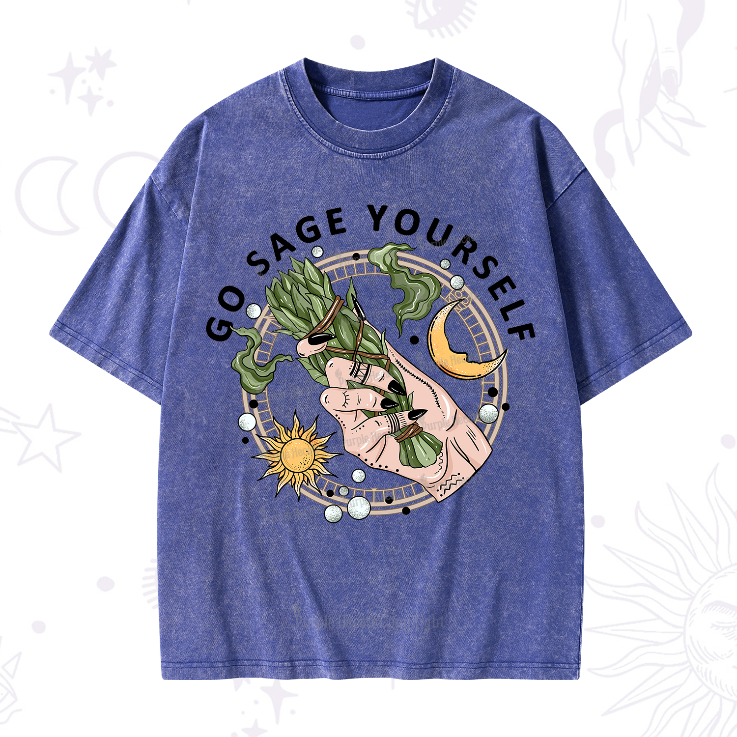Purplehecate Go Sage Yourself Washed T-Shirt