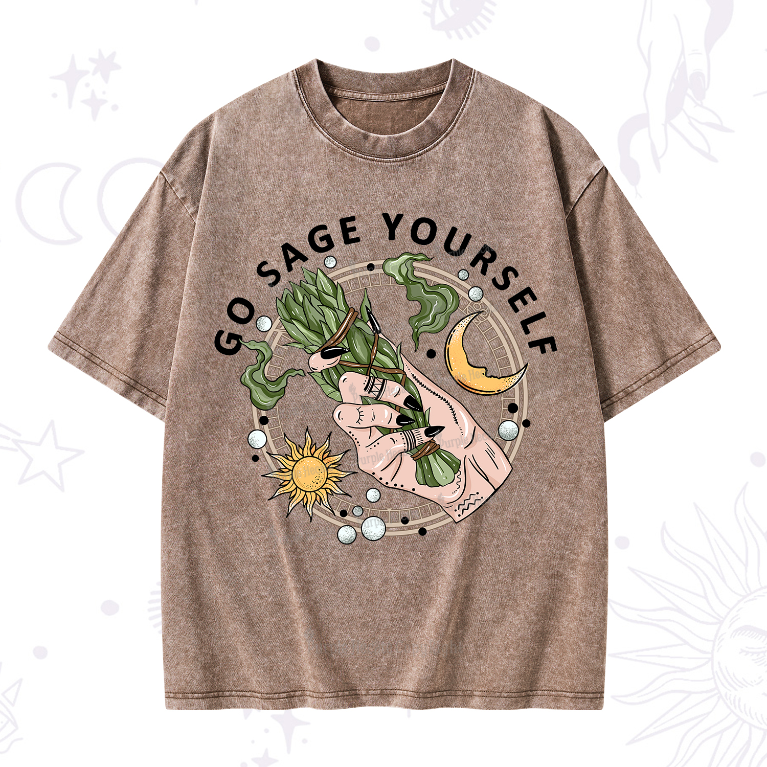 Purplehecate Go Sage Yourself Washed T-Shirt