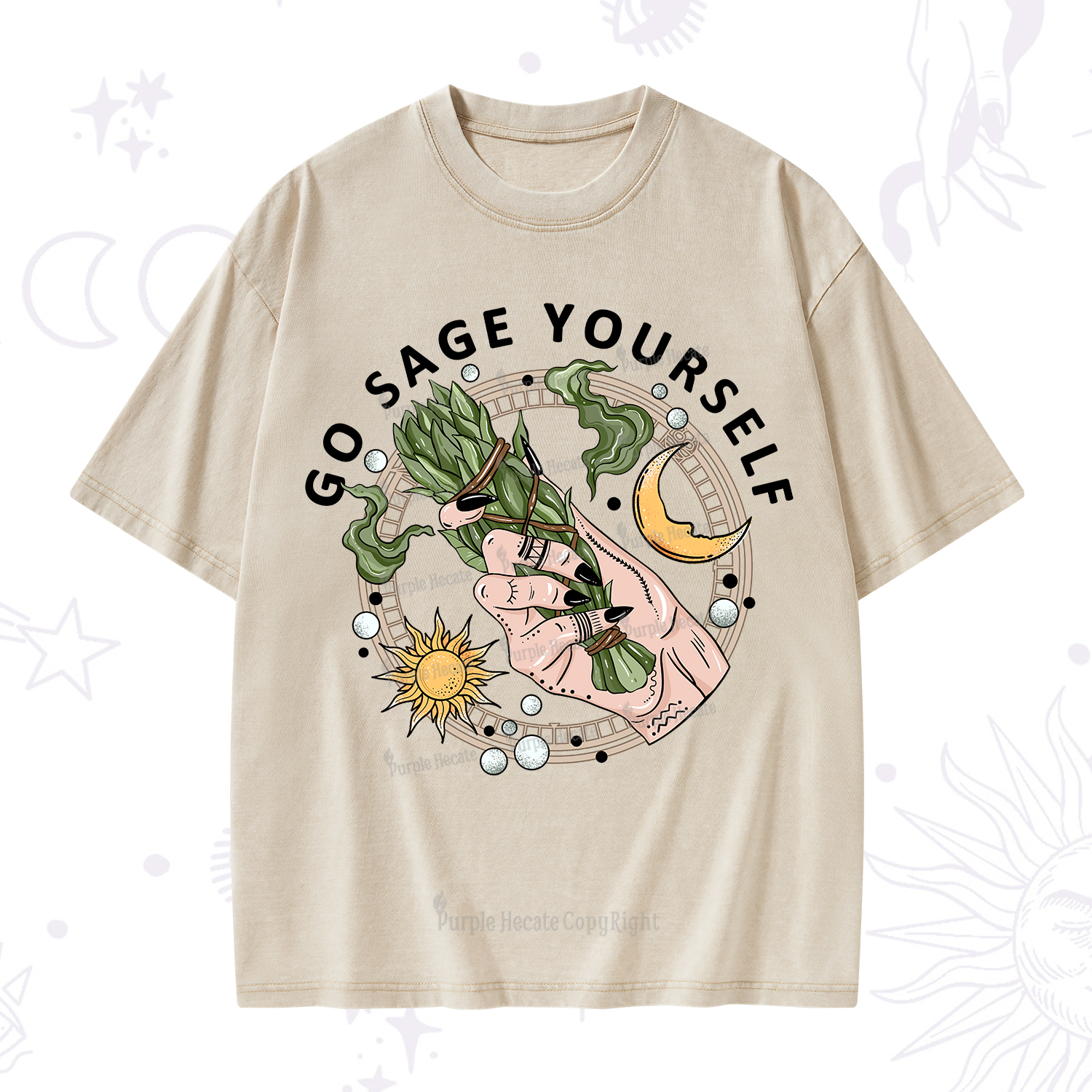 Purplehecate Go Sage Yourself Washed T-Shirt