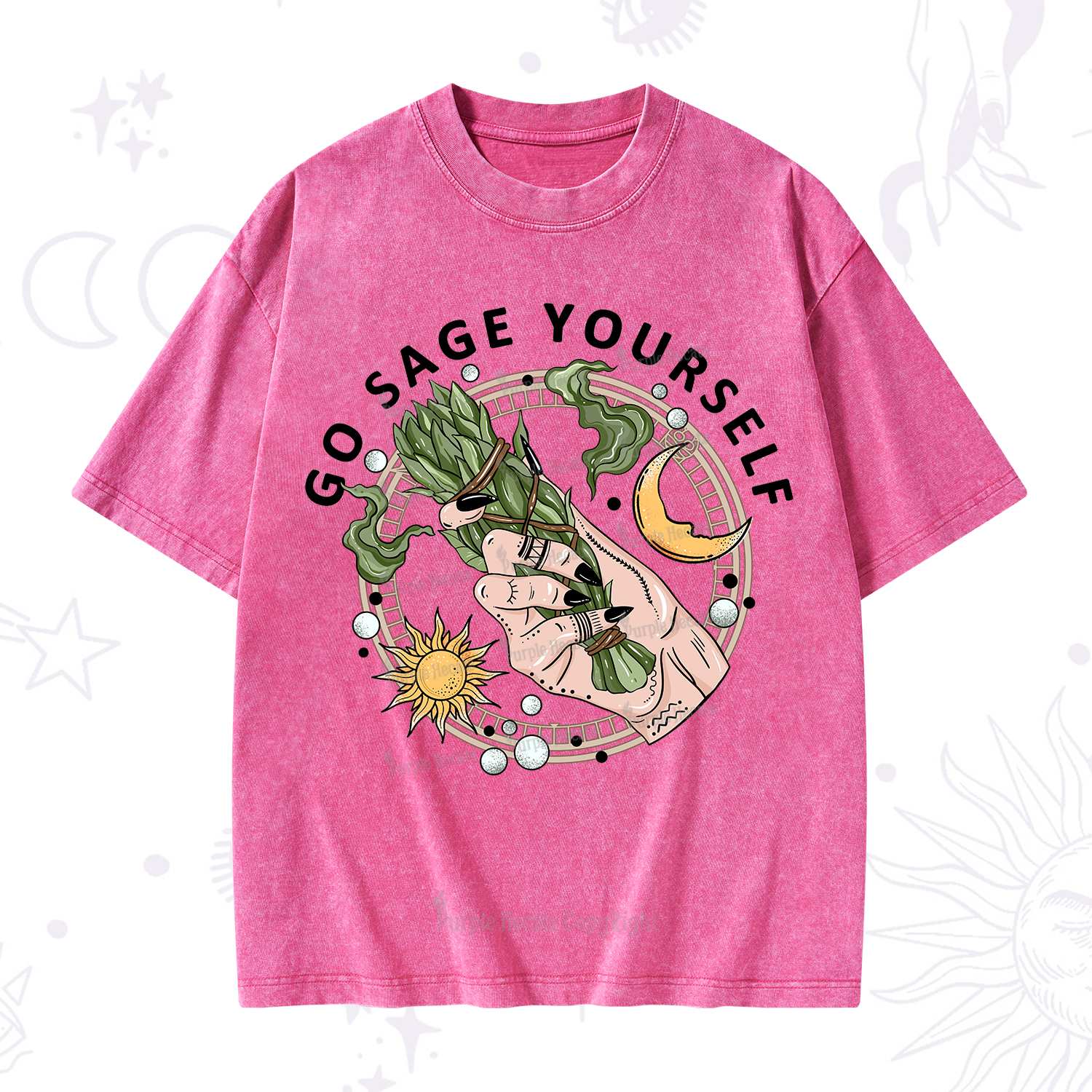 Purplehecate Go Sage Yourself Washed T-Shirt