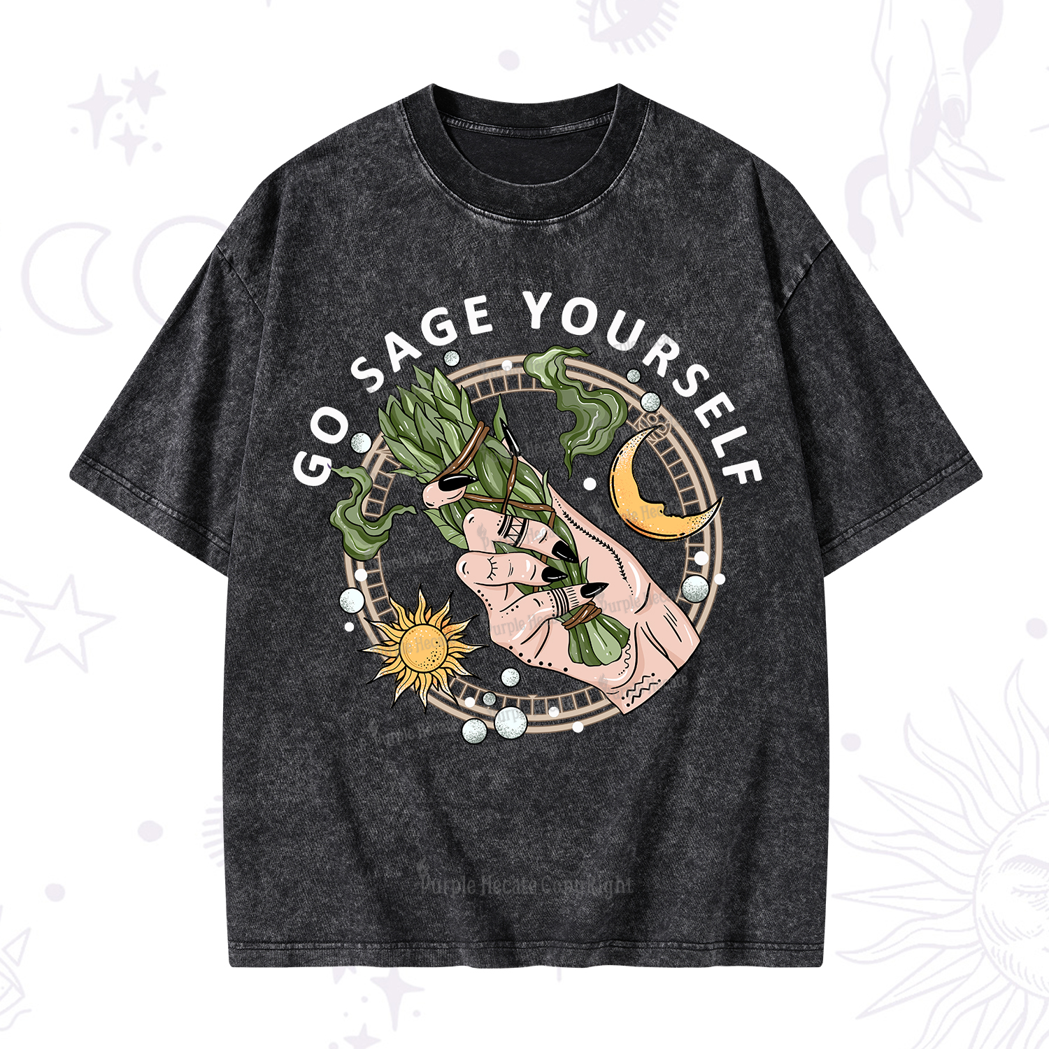 Purplehecate Go Sage Yourself Washed T-Shirt