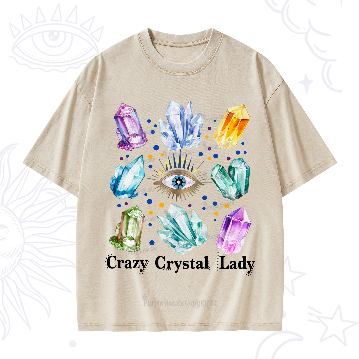 Purplehecate Crysral Lady Washed T-Shirt