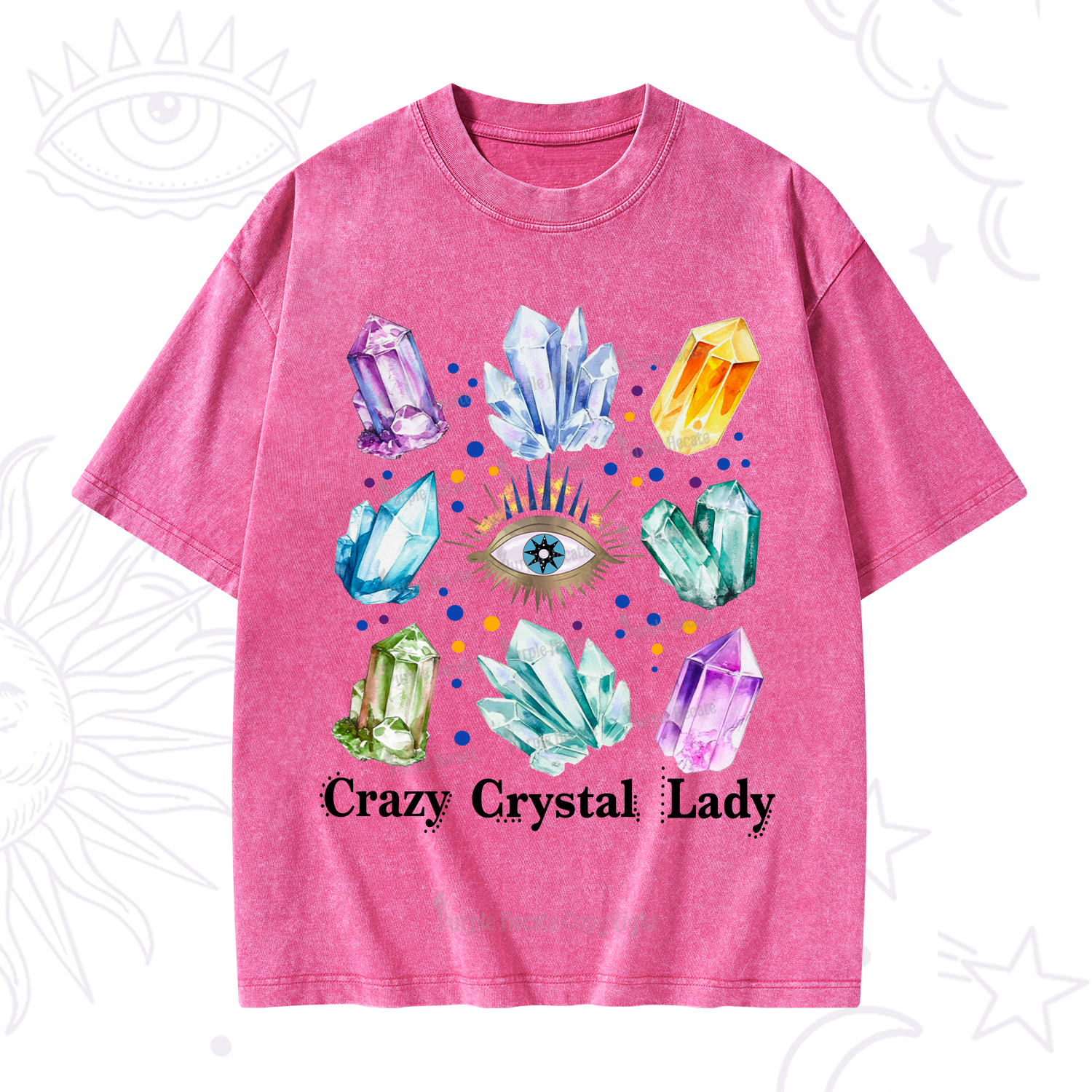 Purplehecate Crysral Lady Washed T-Shirt