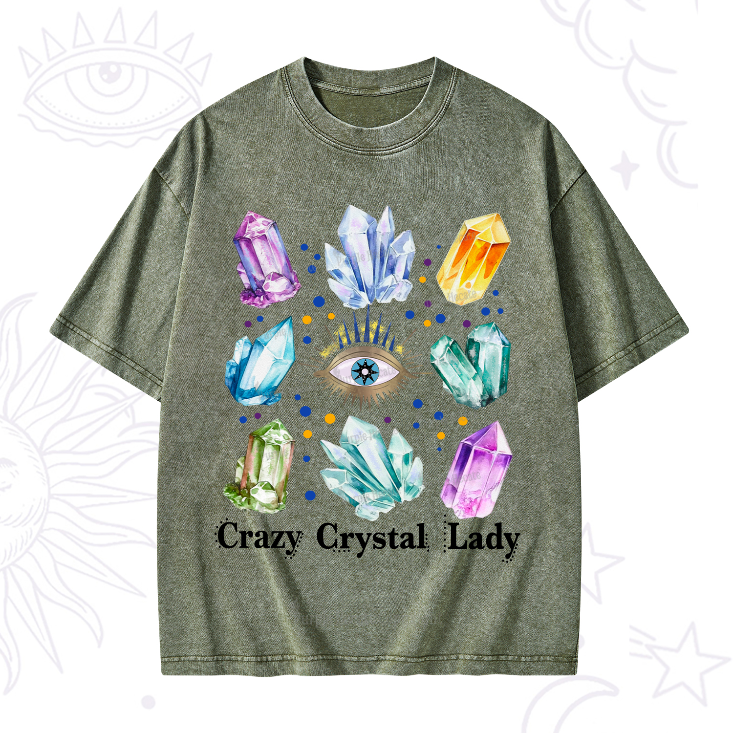 Purplehecate Crysral Lady Washed T-Shirt