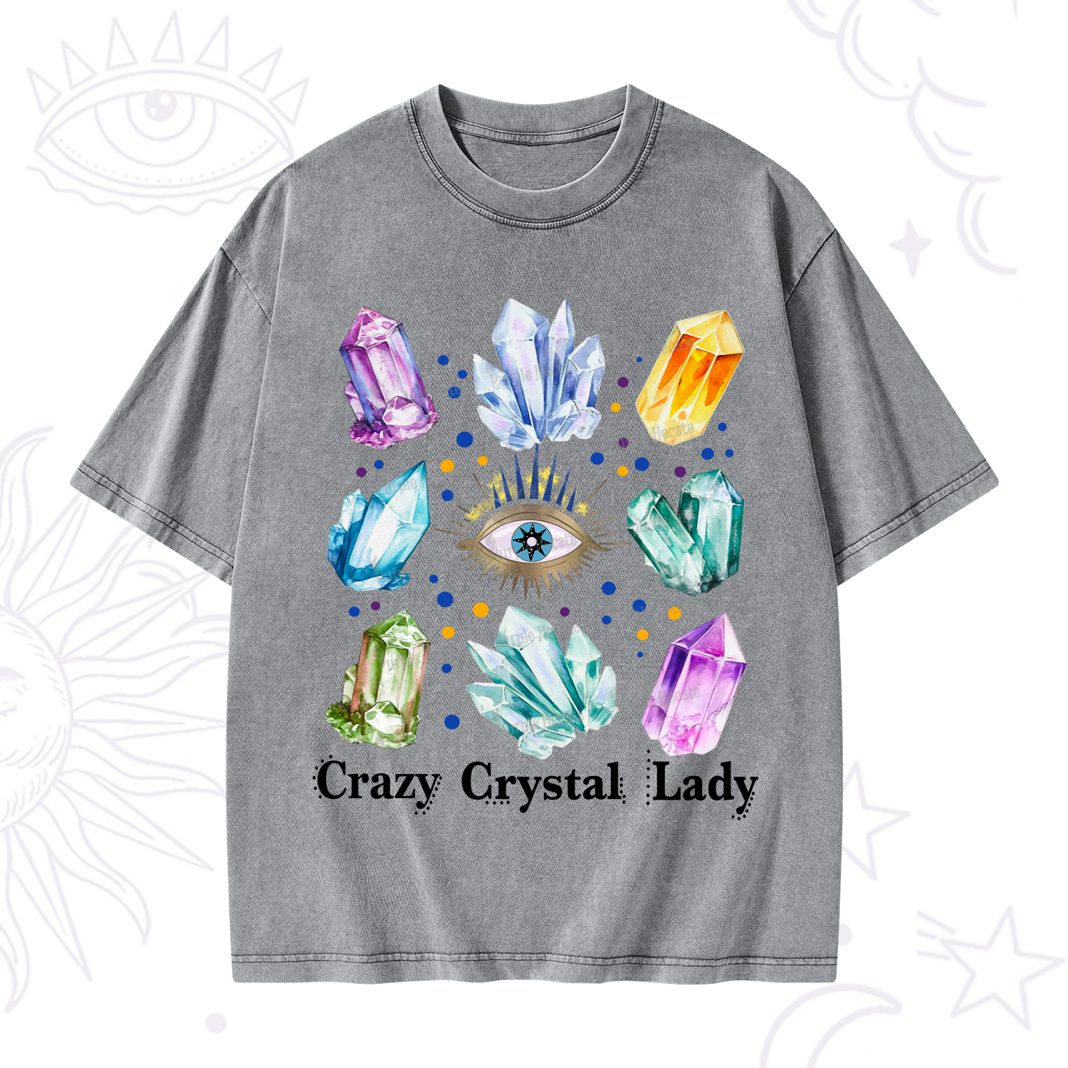 Purplehecate Crysral Lady Washed T-Shirt