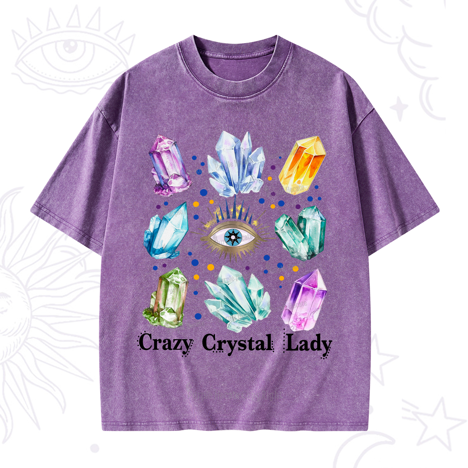 Purplehecate Crysral Lady Washed T-Shirt