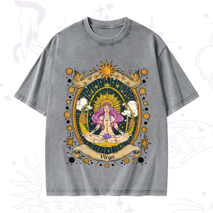 Purplehecate Virgo Radiance Zodiac Washed T-Shirt