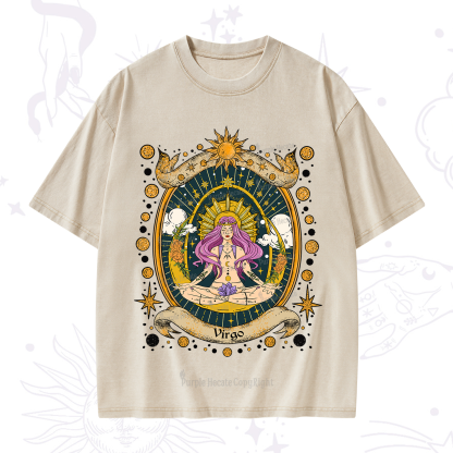 Purplehecate Virgo Radiance Zodiac Washed T-Shirt