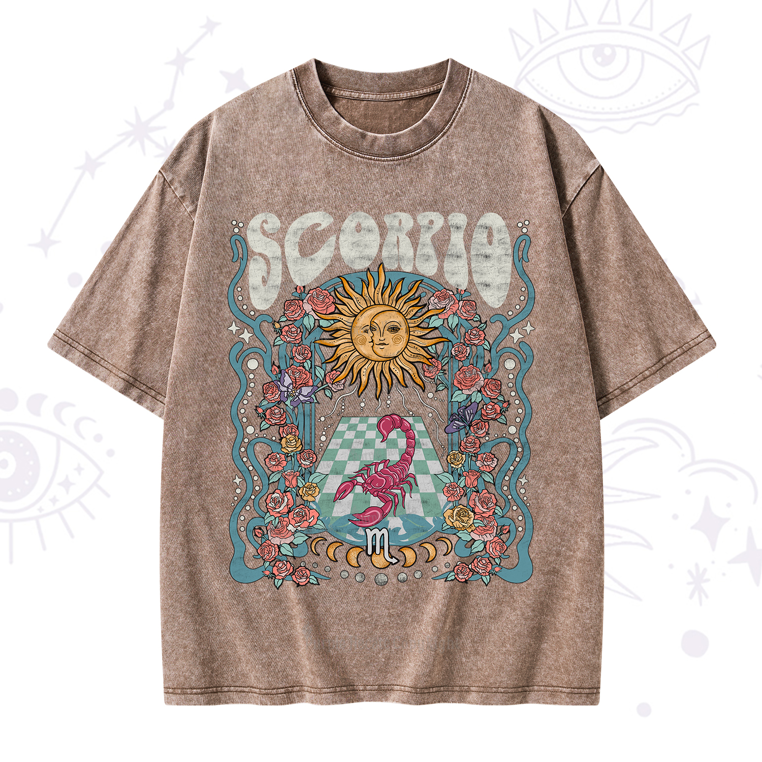 Purplehecate Scorpio Spirit Zodiac Washed T-Shirt