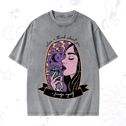 Purplehecate When I Think About You Washed T-Shirt