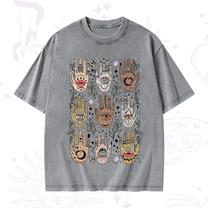 Purplehecate Helping Hands Washed T-Shirt