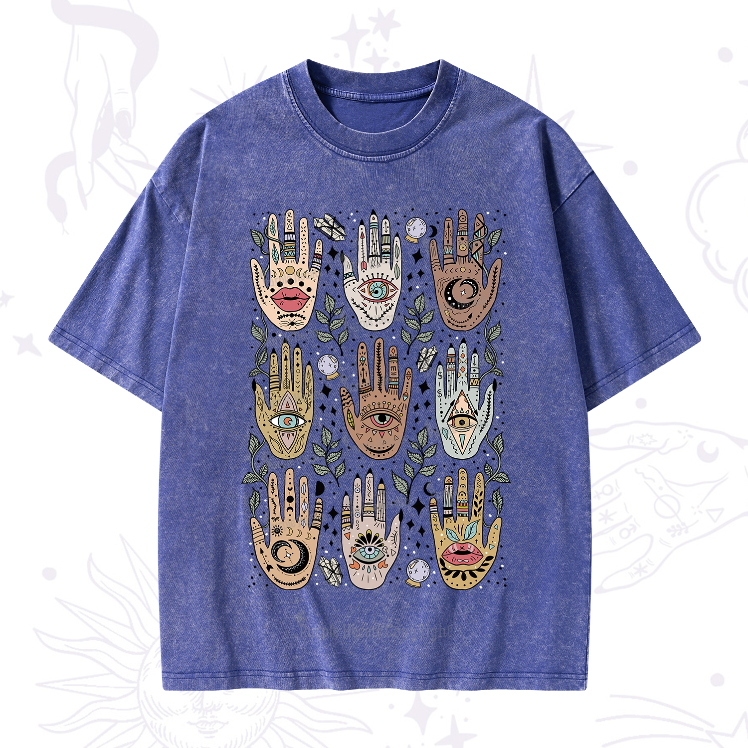 Purplehecate Helping Hands Washed T-Shirt