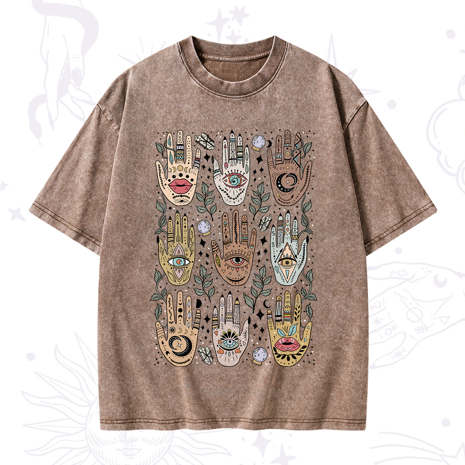 Purplehecate Helping Hands Washed T-Shirt